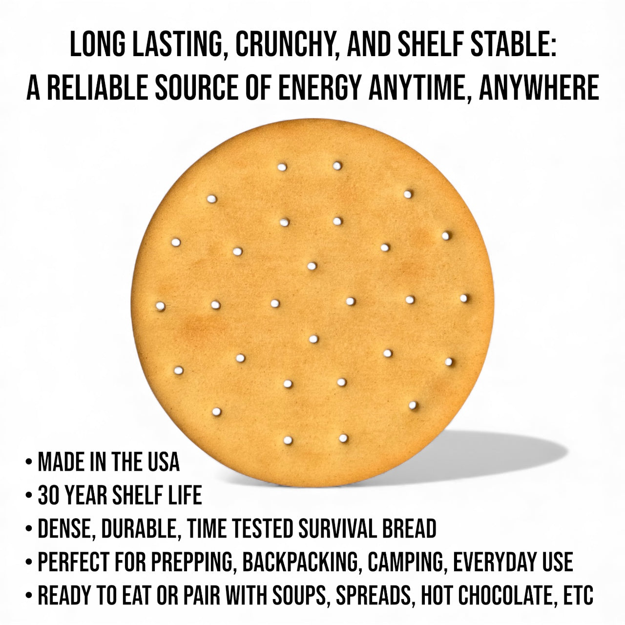 Military Surplus Hardtack Army Bread, Ready to Eat (#10 Can)