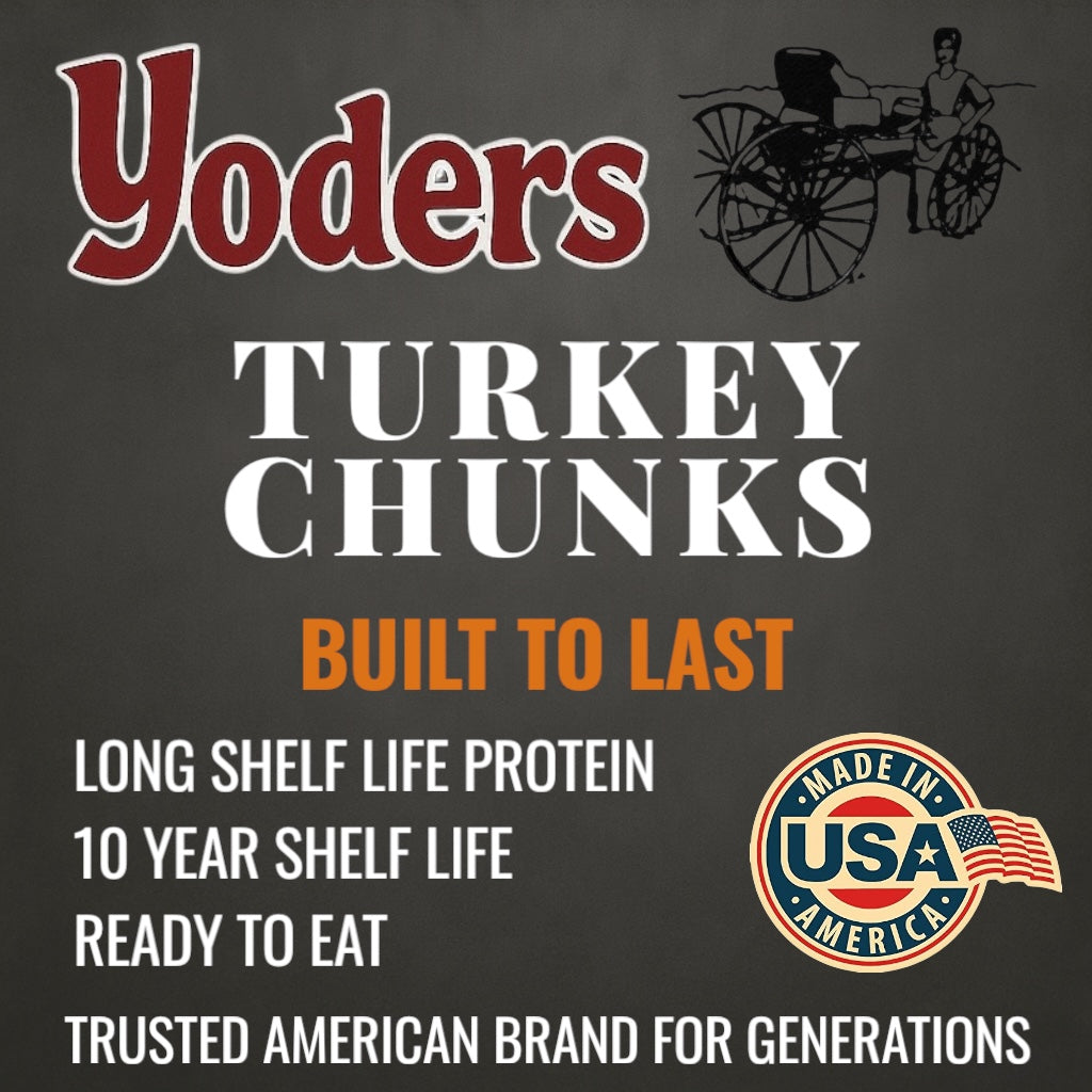 SINGLE CAN (28 oz) of Yoder's fresh real Canned Turkey Chunks