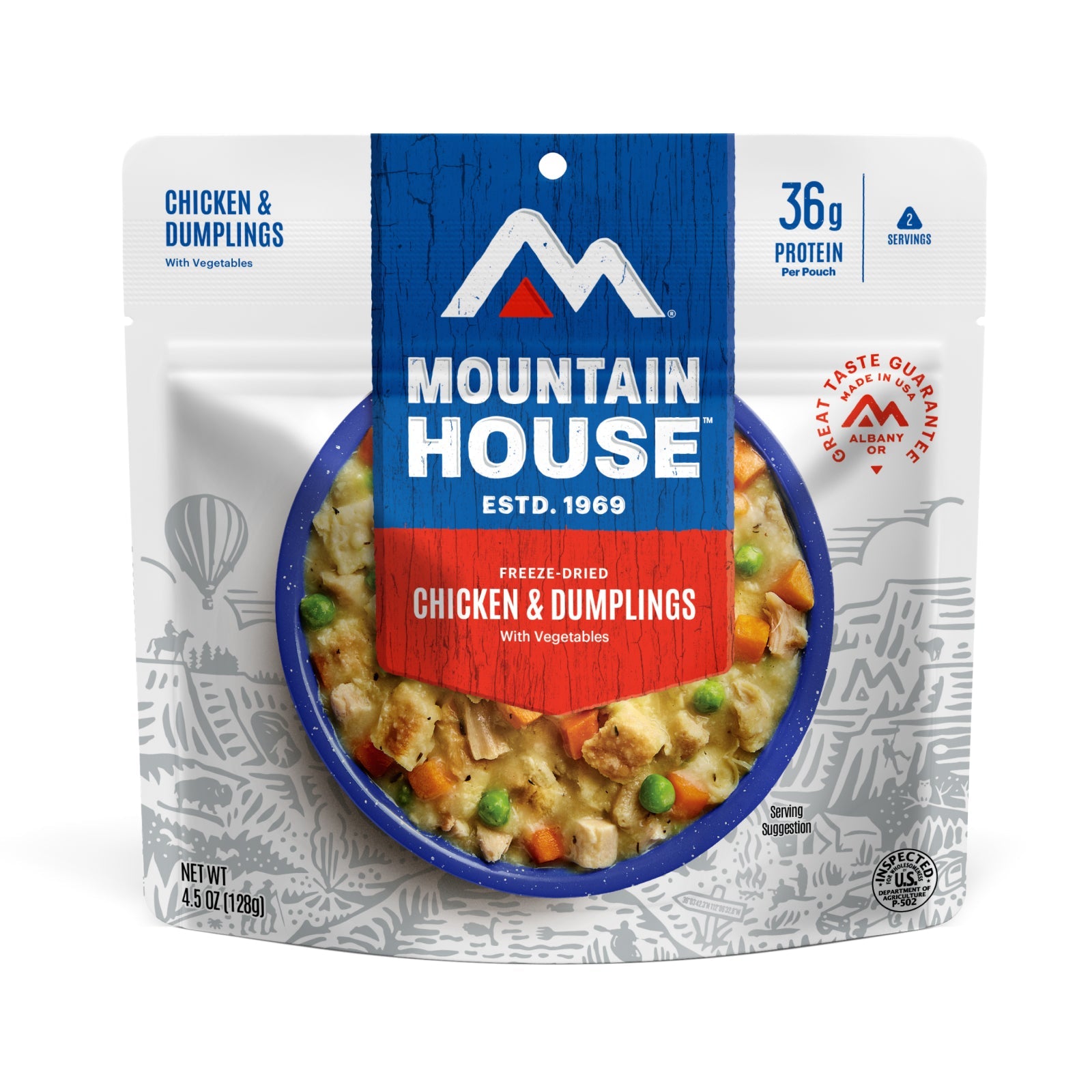 Freeze Dried Chicken and Dumplings with Vegetables, by Mountain House
