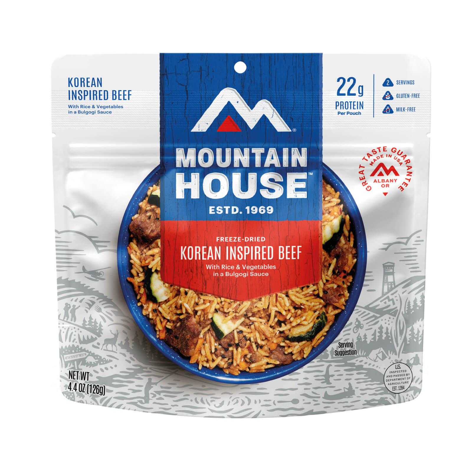 Freeze Dried Korean Inspired Beef with Rice & Vegetables in Bulgogi Sauce, by Mountain House
