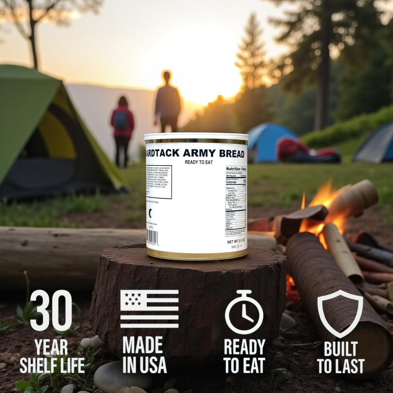 Military Surplus Hardtack Army Bread, Ready to Eat (#10 Can)