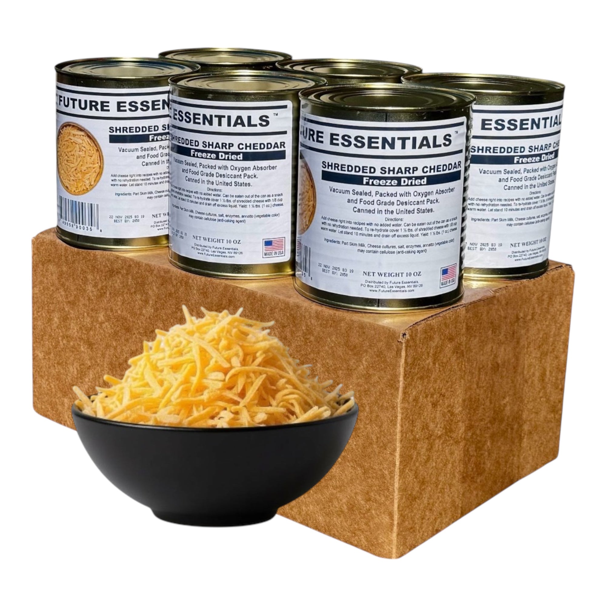 Future Essentials Freeze Dried Shredded Sharp Cheddar Cheese