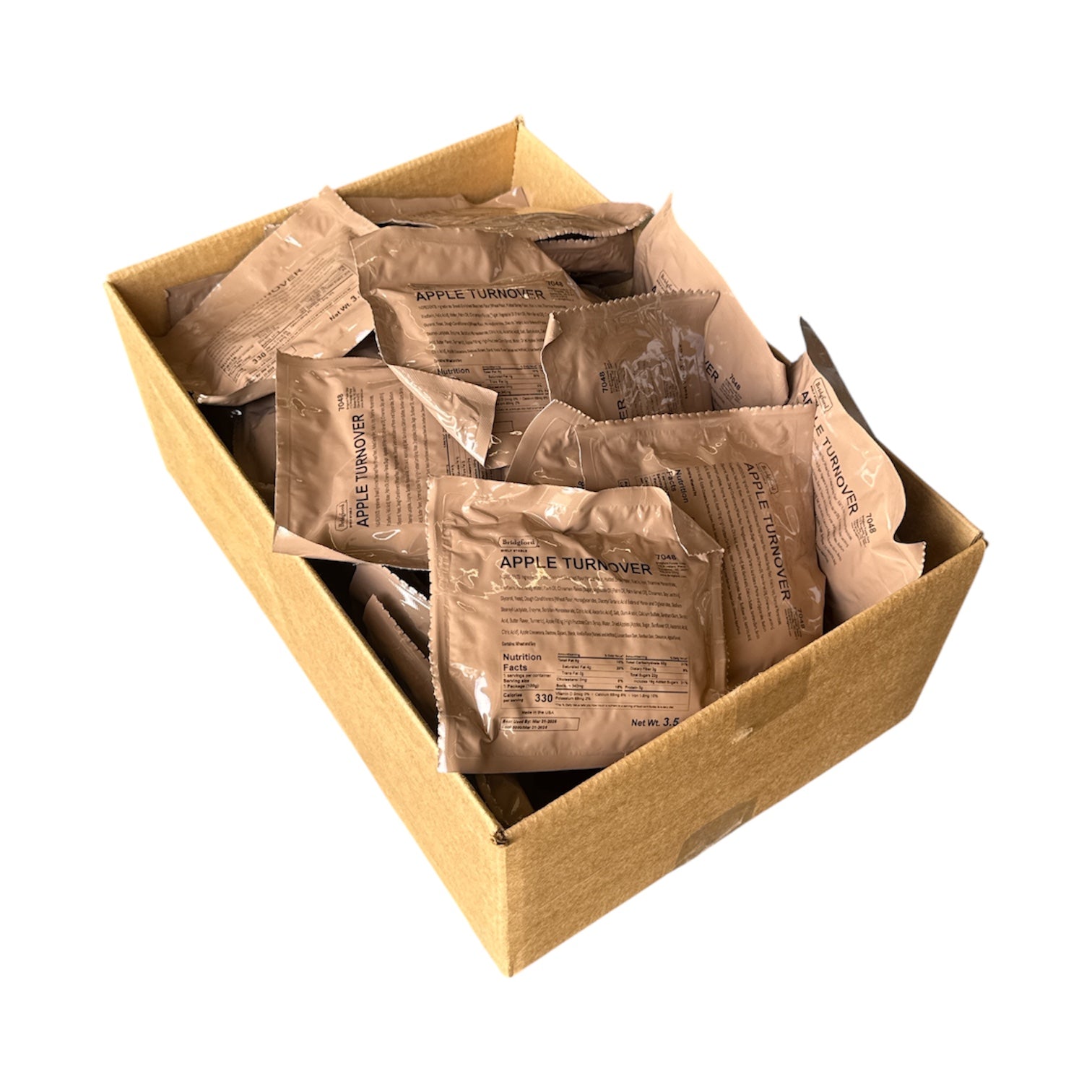 BULK MRE Dessert - 100 packs of Apple Turnover (Trans Fat Free)