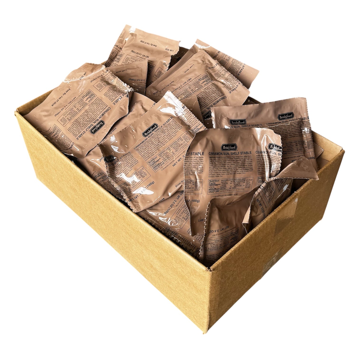 BULK MRE Dessert - 100 packs of Cinnamon Bun (Trans Fat Free)