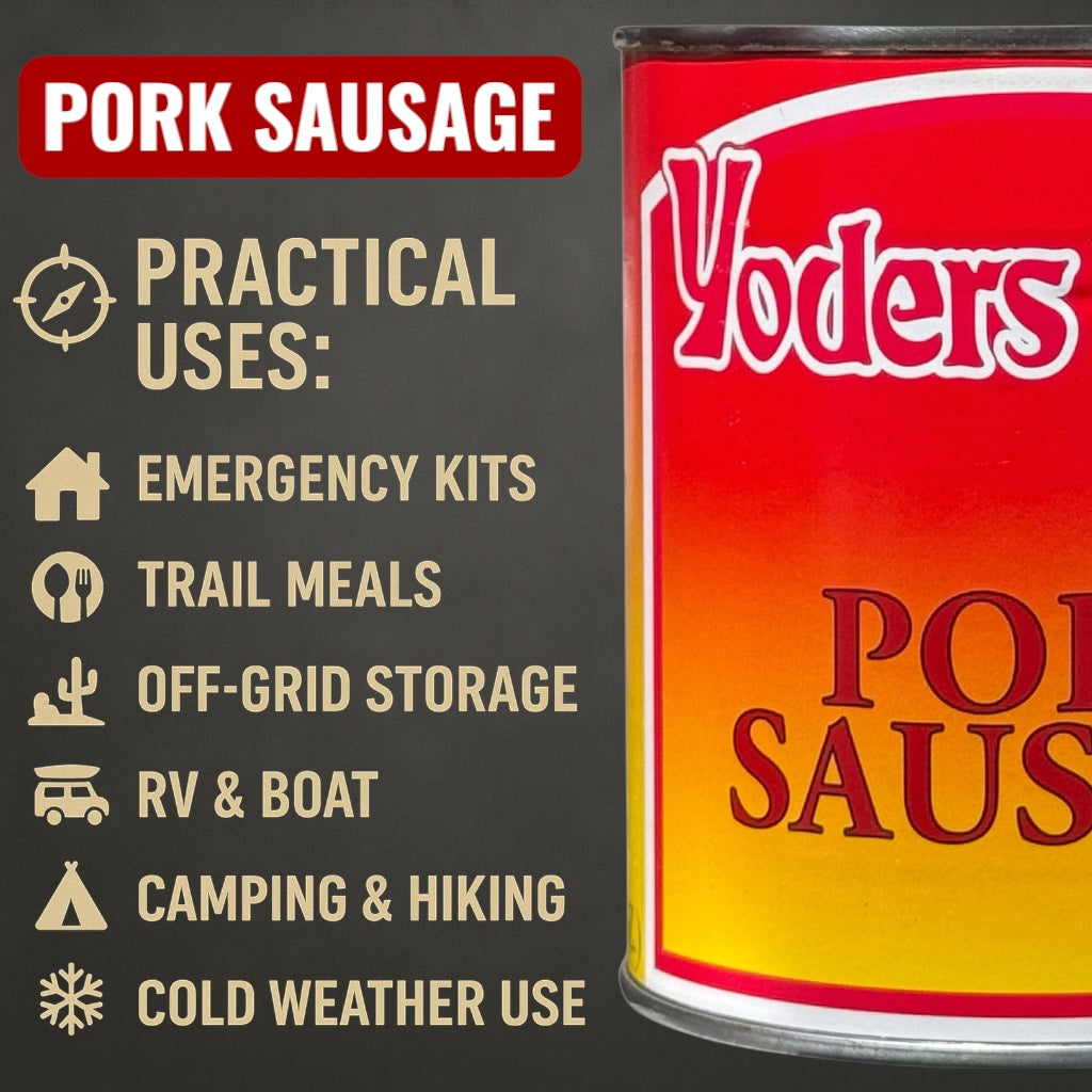SINGLE CAN (28 oz) of Yoder's fresh real Canned Pork Sausage