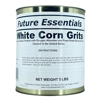 Future Essentials White Corn Grits #10 Can