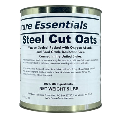 Future Essentials Steel Cut Oats #10 Can