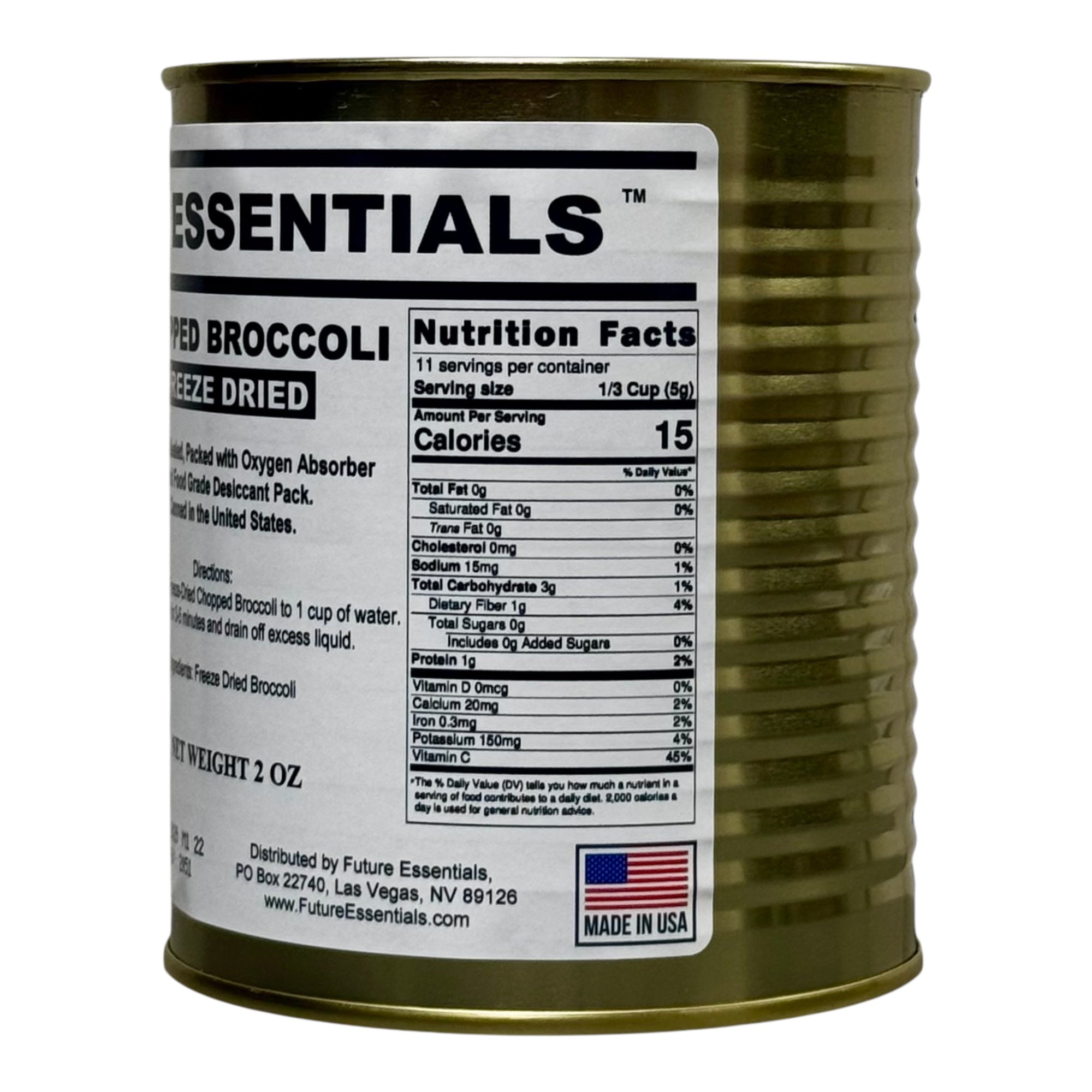 Future Essentials Freeze Dried Chopped Broccoli