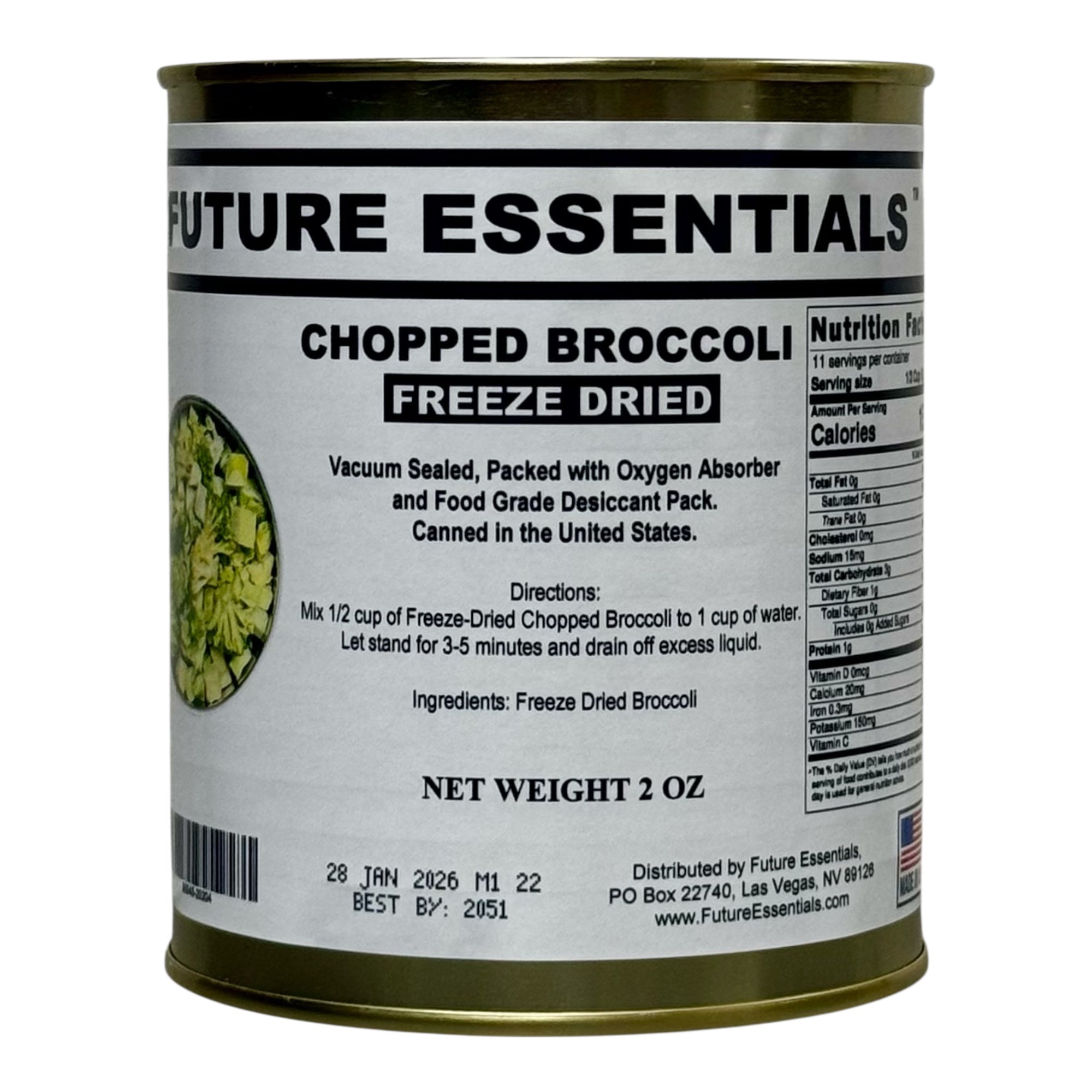 Future Essentials Freeze Dried Chopped Broccoli