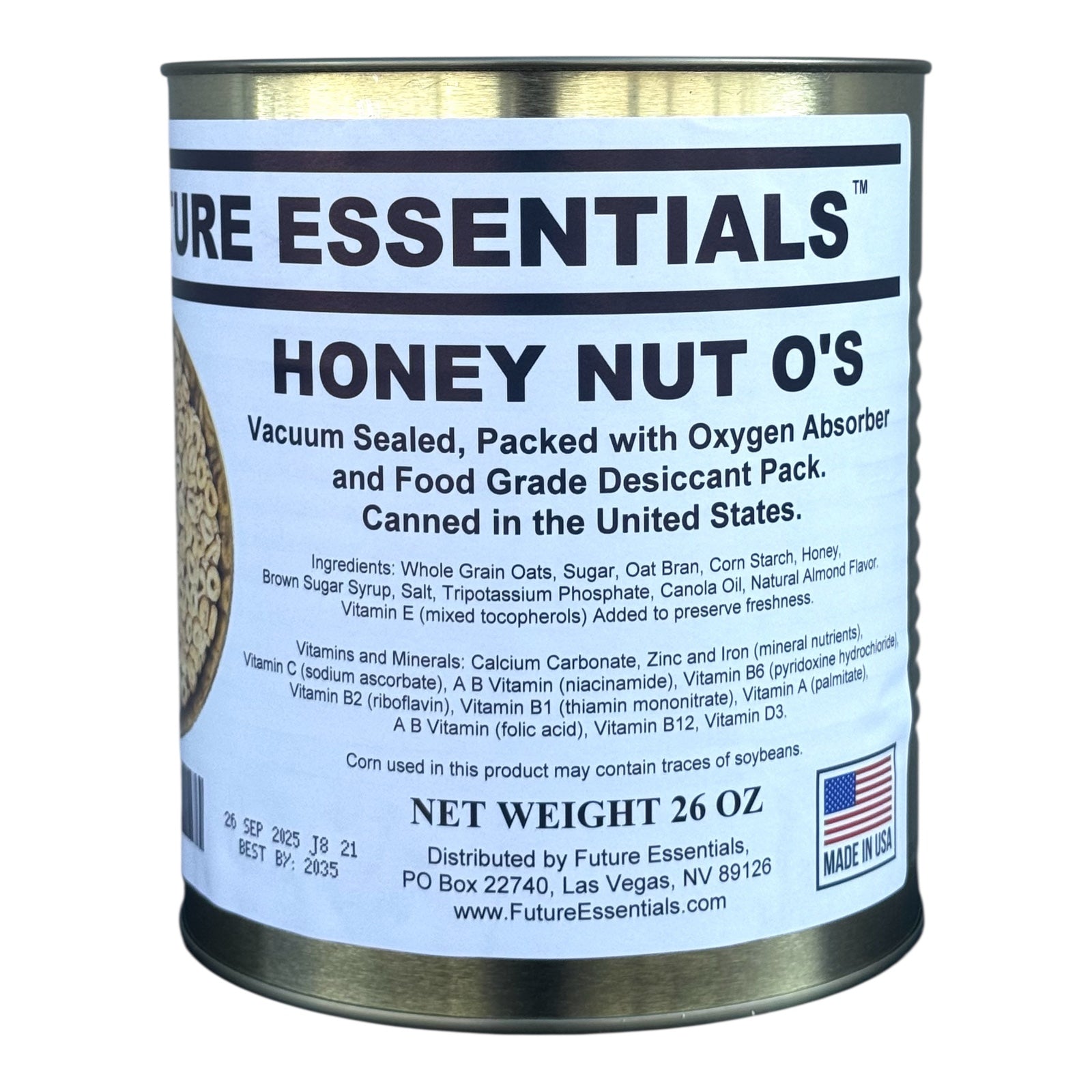Future Essentials Honey Nut O's Cereal, #10 Can