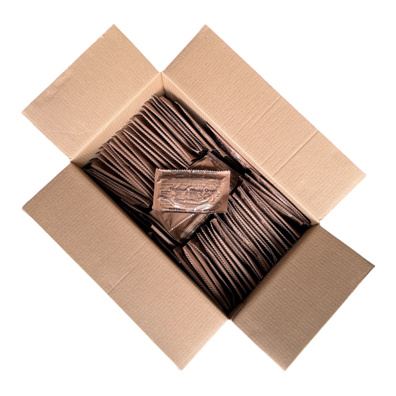 BULK MRE Bread - 100 packs of Whole Grain Tortillas (Trans Fat Free)