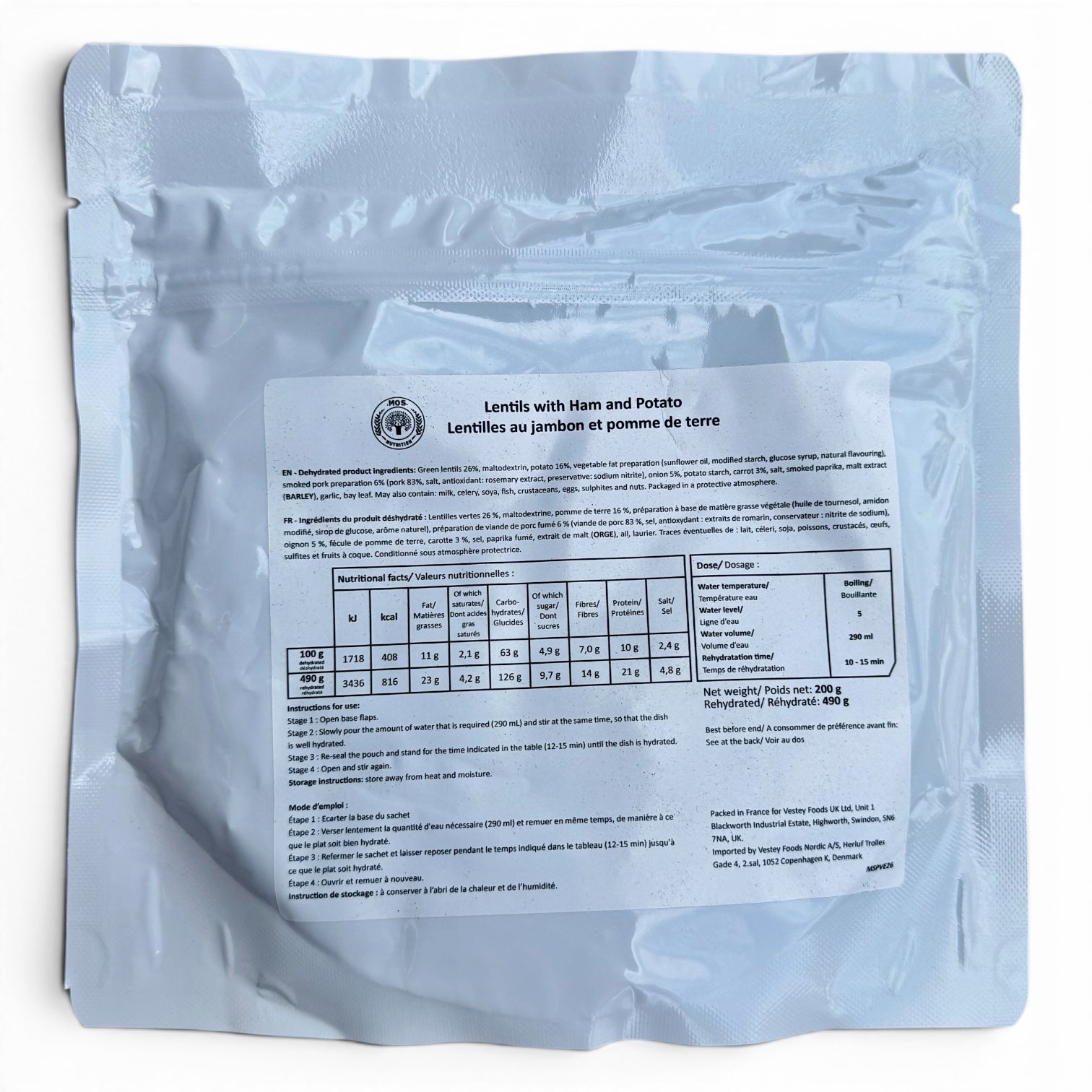 British Armed Forces 24-HOUR Cold Climate Ration Pack (CCR) – Arctic Military MRE (Brown Bag)