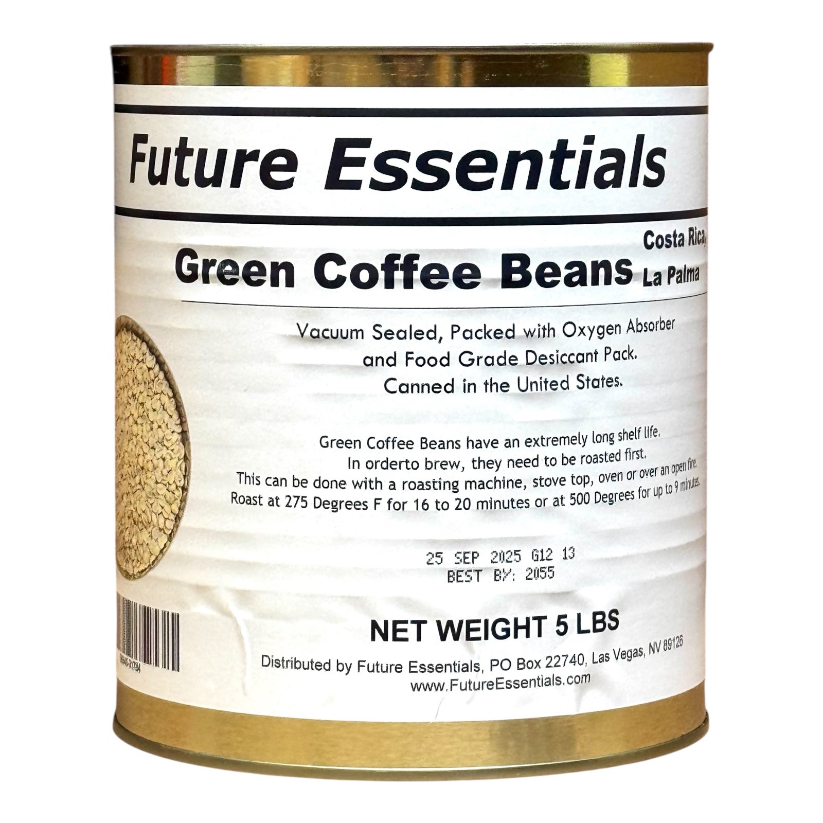 Long Shelf Life Green Coffee Beans #10 Can