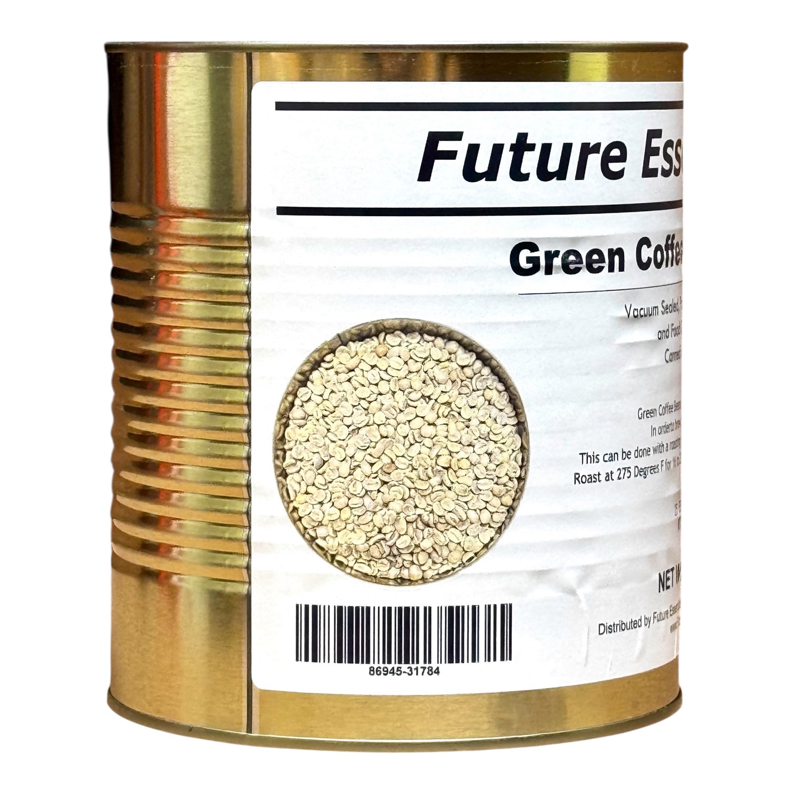 Future Essentials Long Shelf Life Costa Rican La Palma Green Coffee Beans #10 Can