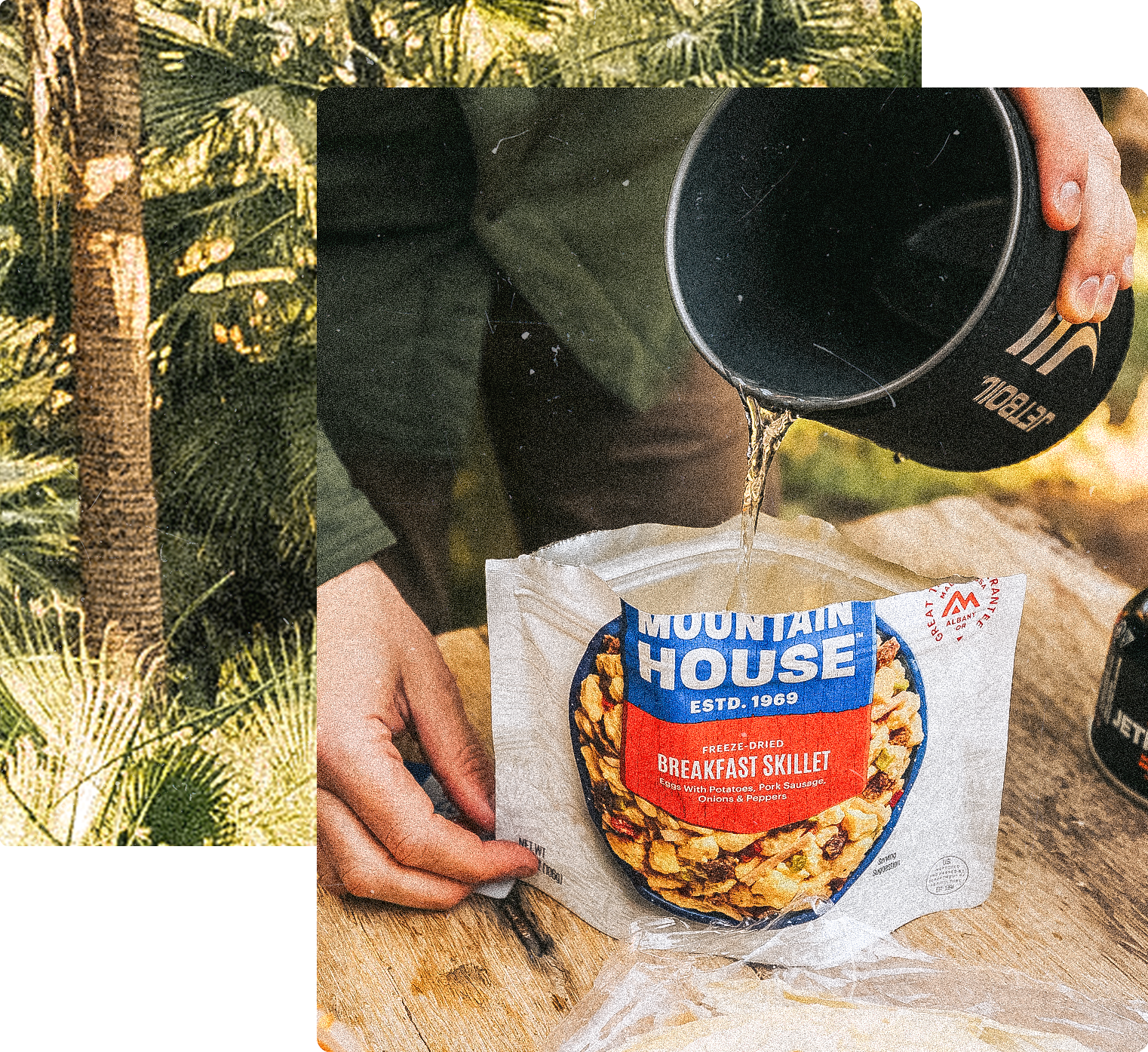 Scrambled Eggs with Uncured Bacon, Freeze Dried by Mountain House