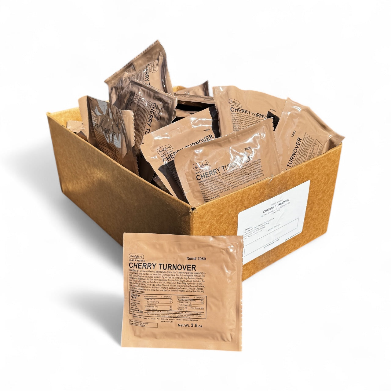 BULK MRE Dessert - 100 packs of Cherry Turnover (Trans Fat Free)