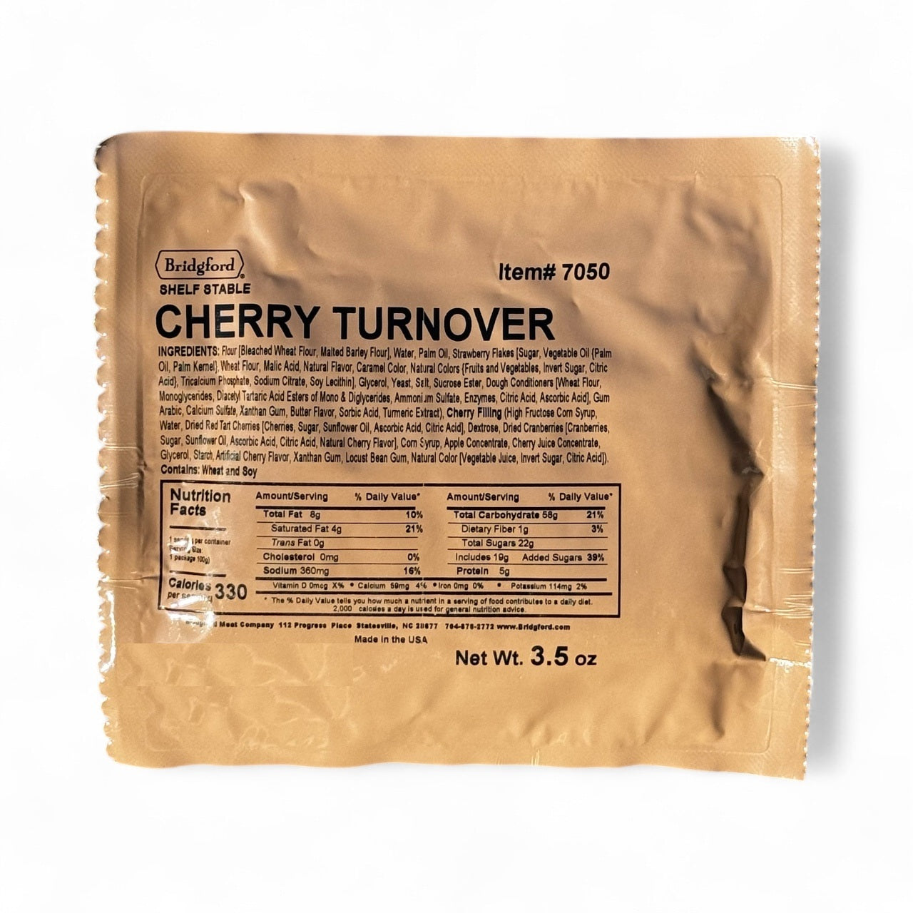 BULK MRE Dessert - 100 packs of Cherry Turnover (Trans Fat Free)