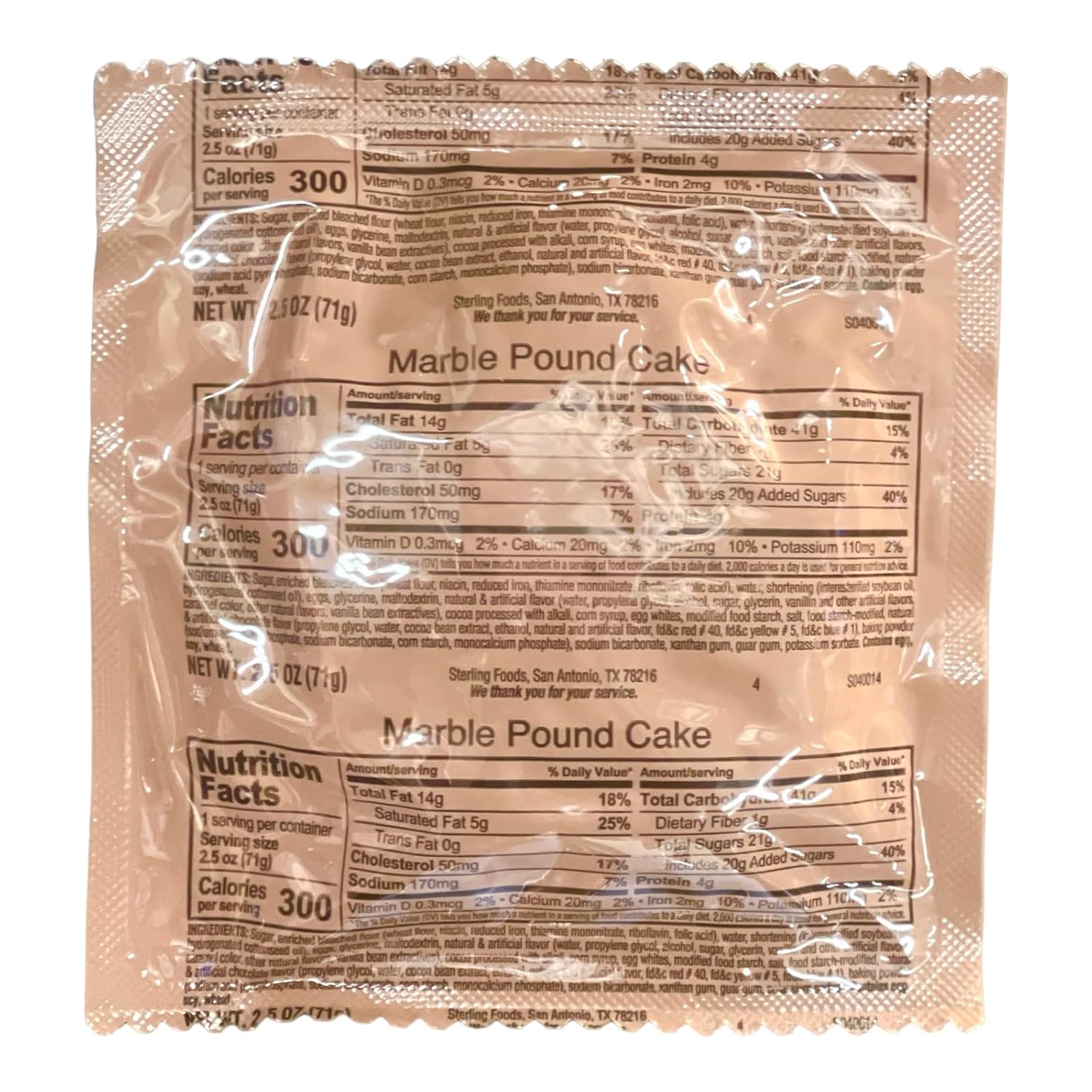 MRE Dessert - Pound Cake Combo 12-Pack (Trans Fat Free)