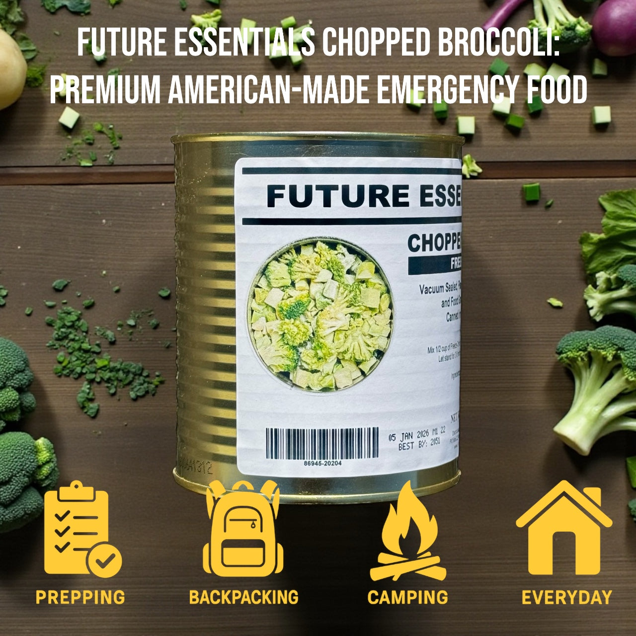 Future Essentials Freeze Dried Chopped Broccoli