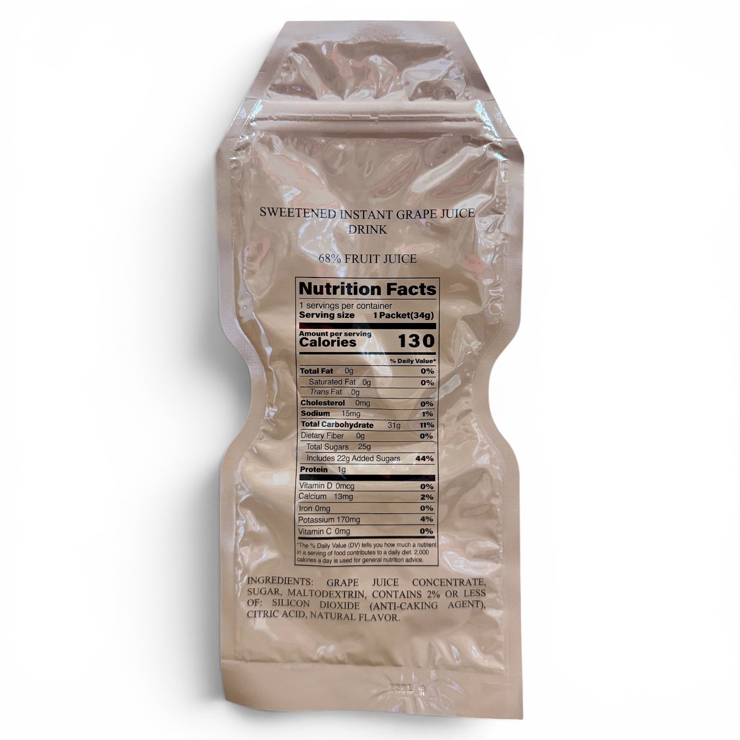 MRE Drink - Sweetened Instant Grape Juice Drink