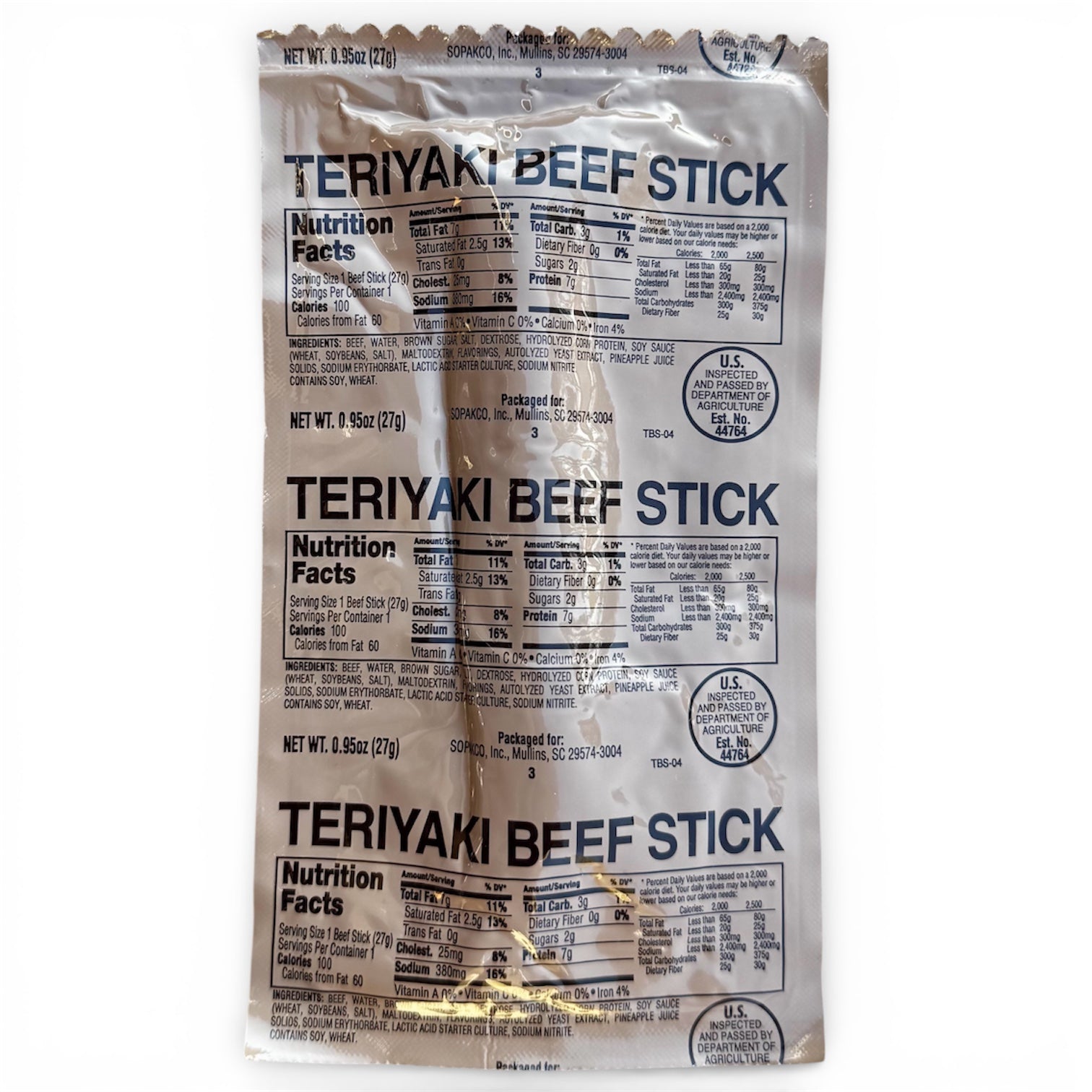 MRE Snack - Teriyaki Beef Stick (Trans Fat Free)