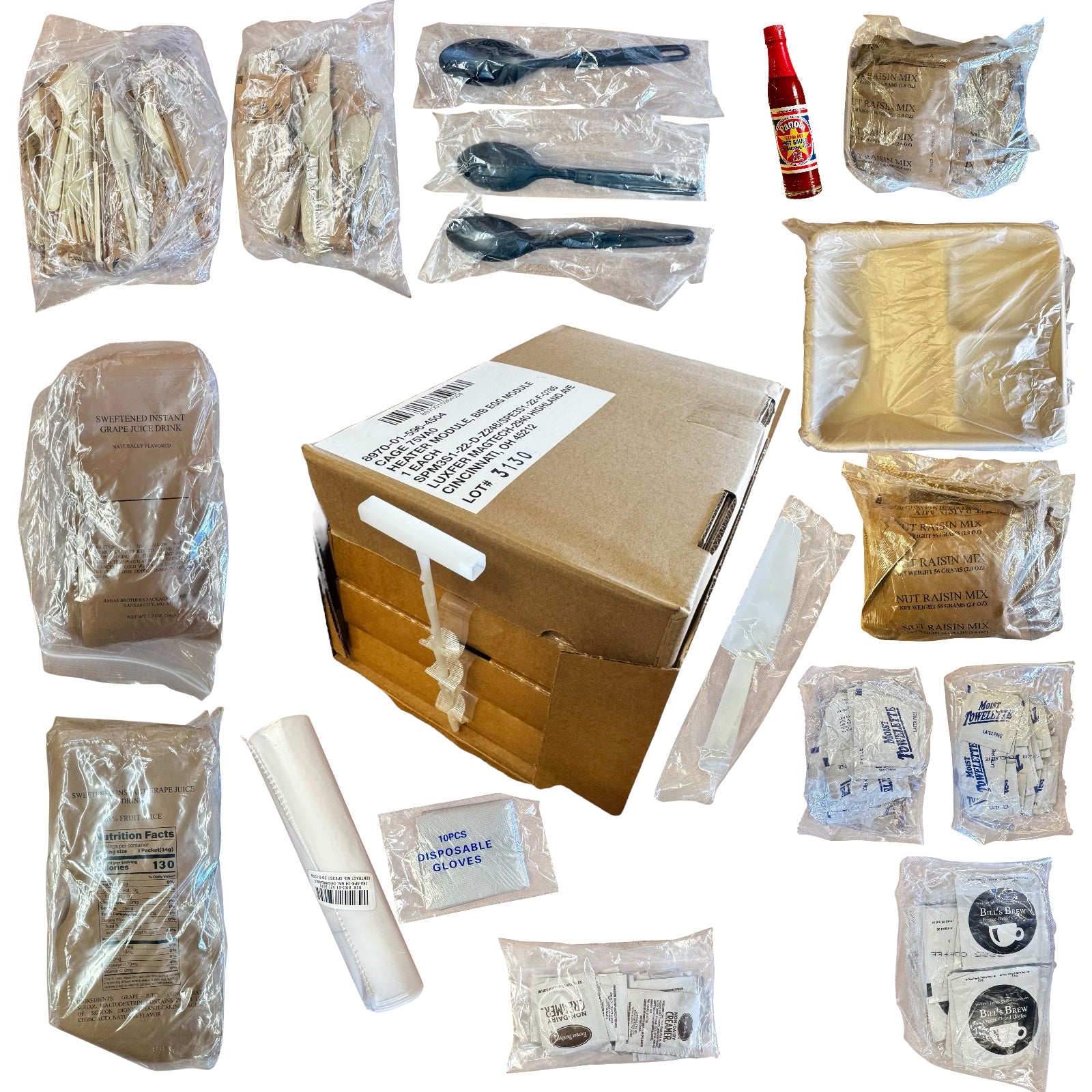 Unitized Group Ration (UGR-E); Full Ration for 18 people, US Military Surplus