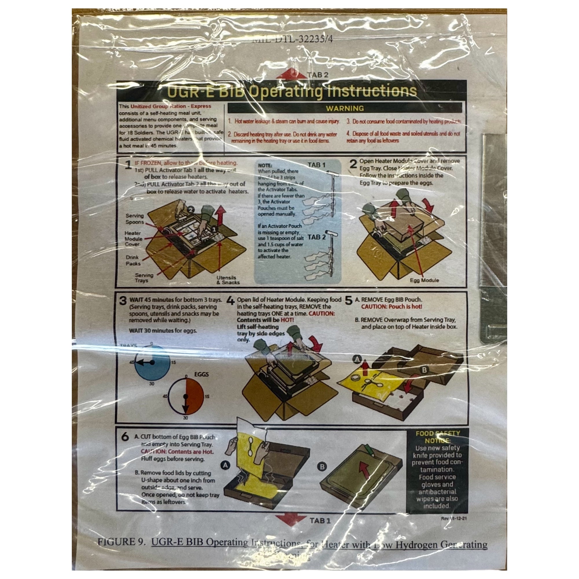 Unitized Group Ration (UGR-E); Full Ration for 18 people, US Military Surplus