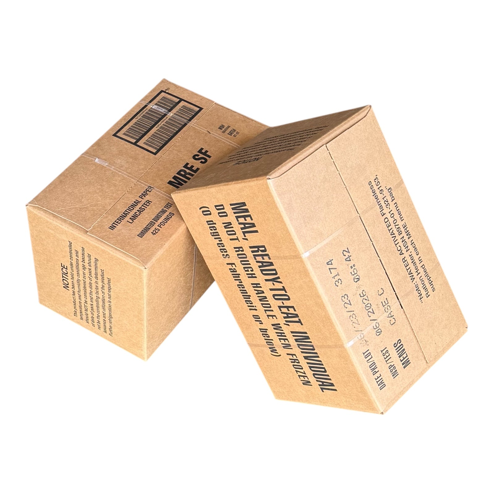 2 Cases (24 Meals) of Menu C Military MRE's with Heaters (First Inspection June 2026)