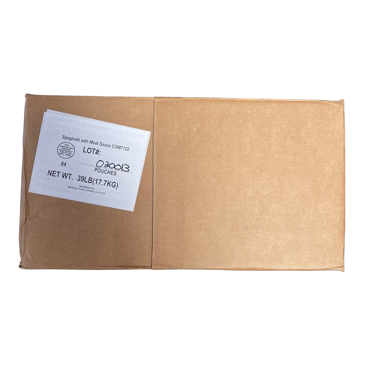 BULK MRE Entree - 72 packs of Spaghetti with Meat and Sauce