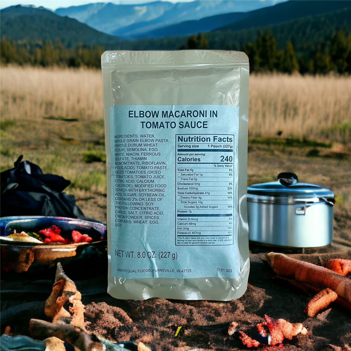 MRE Entree - Elbow Macaroni in Tomato Sauce