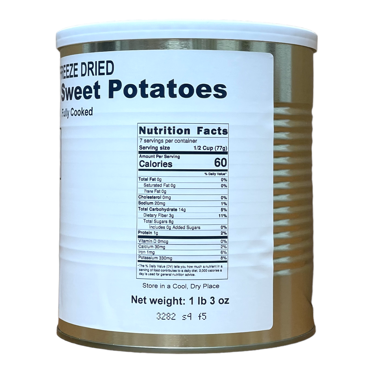 Freeze Dried Military Surplus Roasted Sweet Potatoes, Fully Cooked