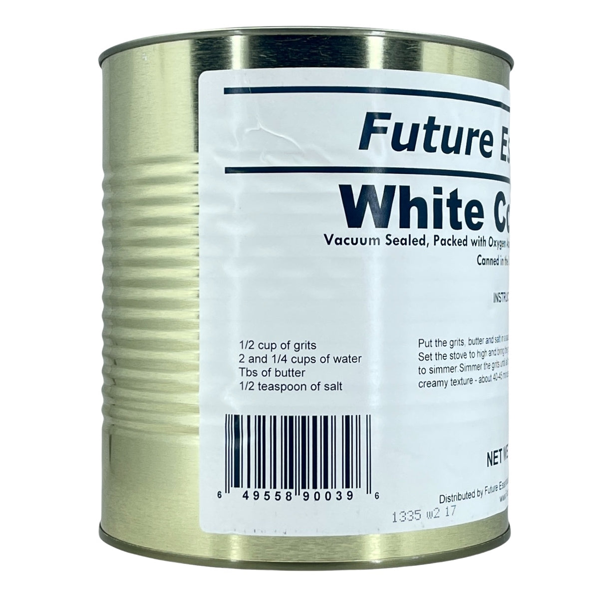 Future Essentials White Corn Grits #10 Can