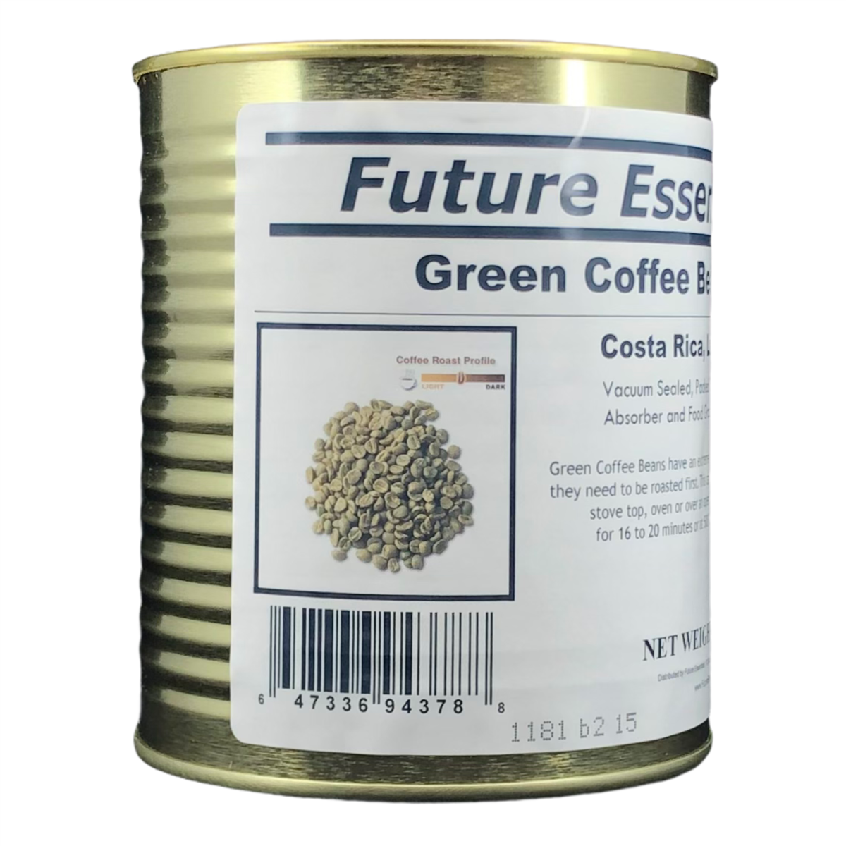 Future Essentials Canned Costa Rican La Palma Green Coffee Beans