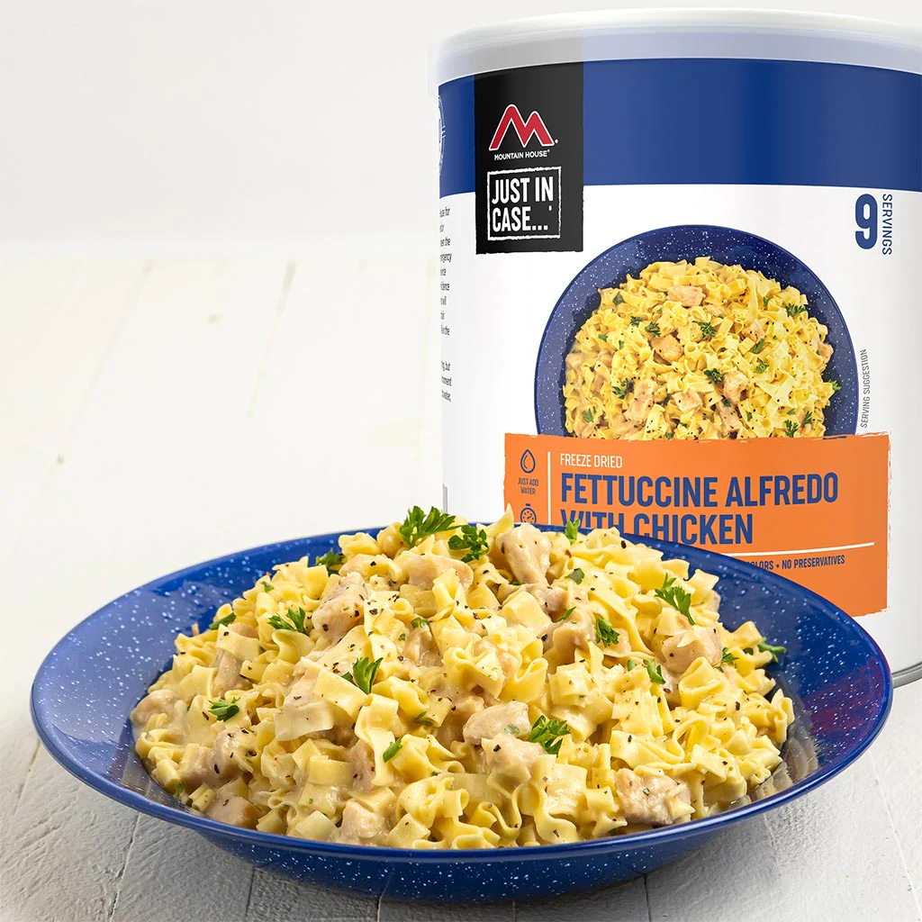 Freeze Dried Fettuccine Alfredo with Chicken by Mountain House, #10 Can