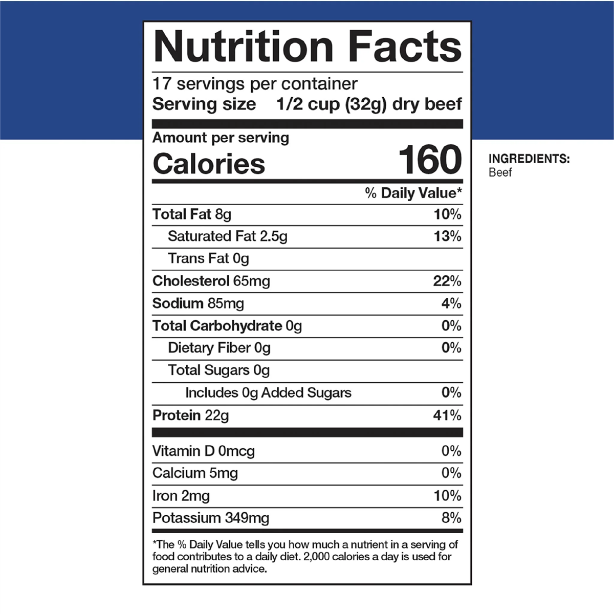 Freeze Dried Shredded Beef by Mountain House, #10 Can