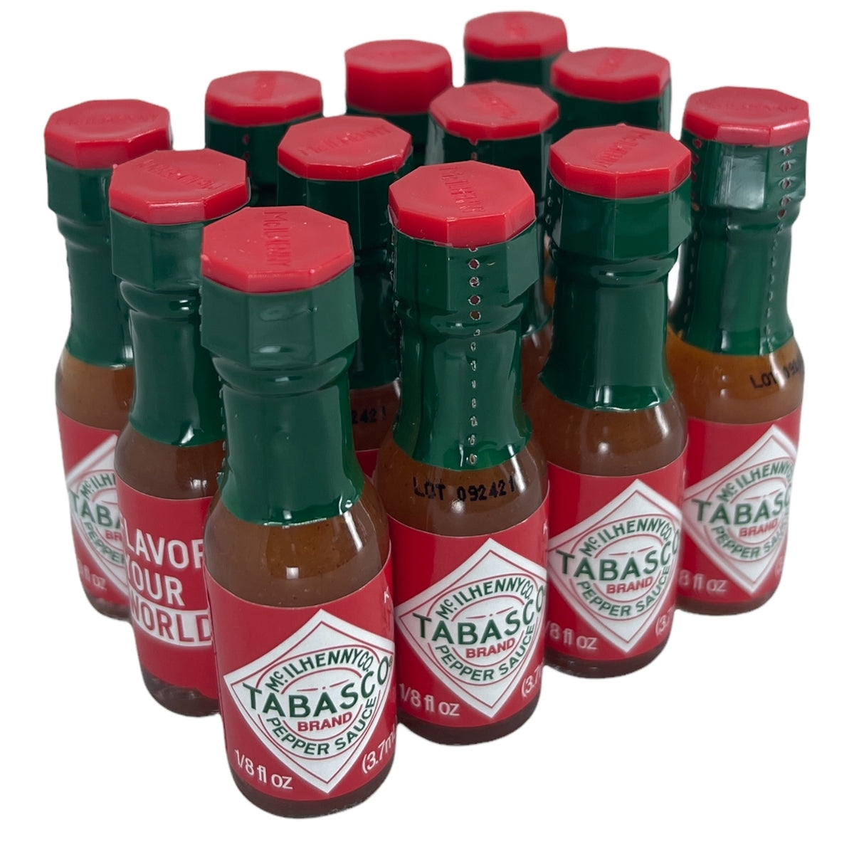 Condiment - 12 Tabasco Pepper Sauce Bottles (Red Bottle)