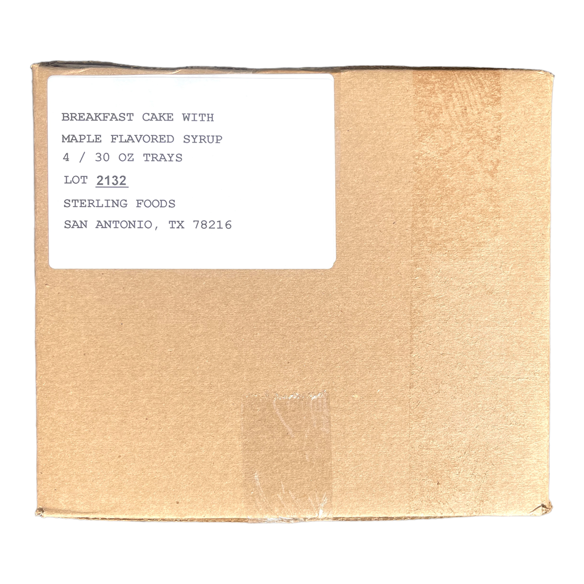 Military MRE Tray Pack, Breakfast Cake with Maple Syrup, Ready to Eat (UGR Component)