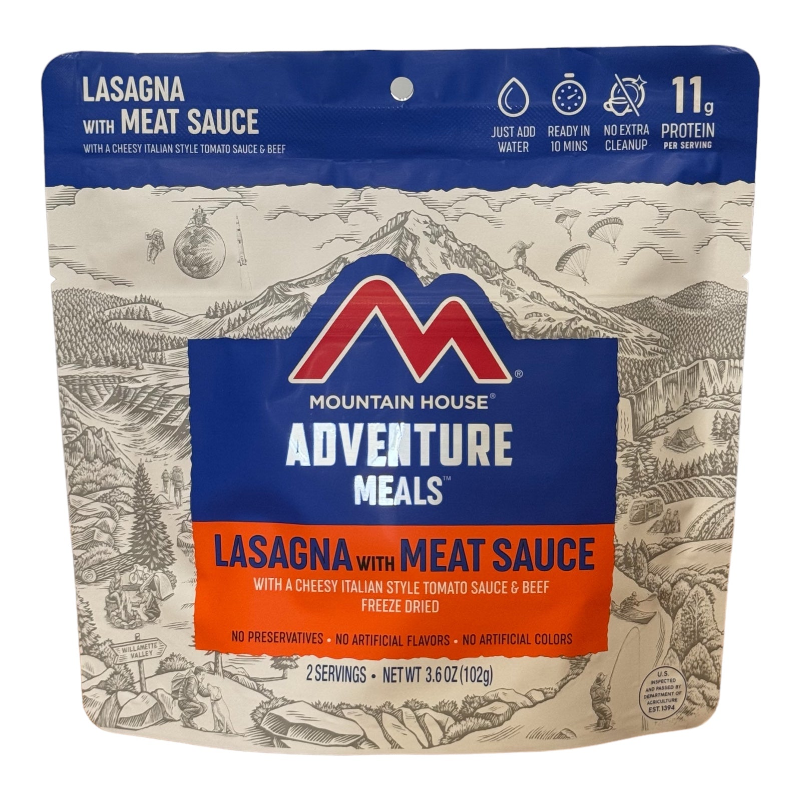 Lasagna With Meat Sauce, Freeze Dried, Adventure Meal by Mountain House