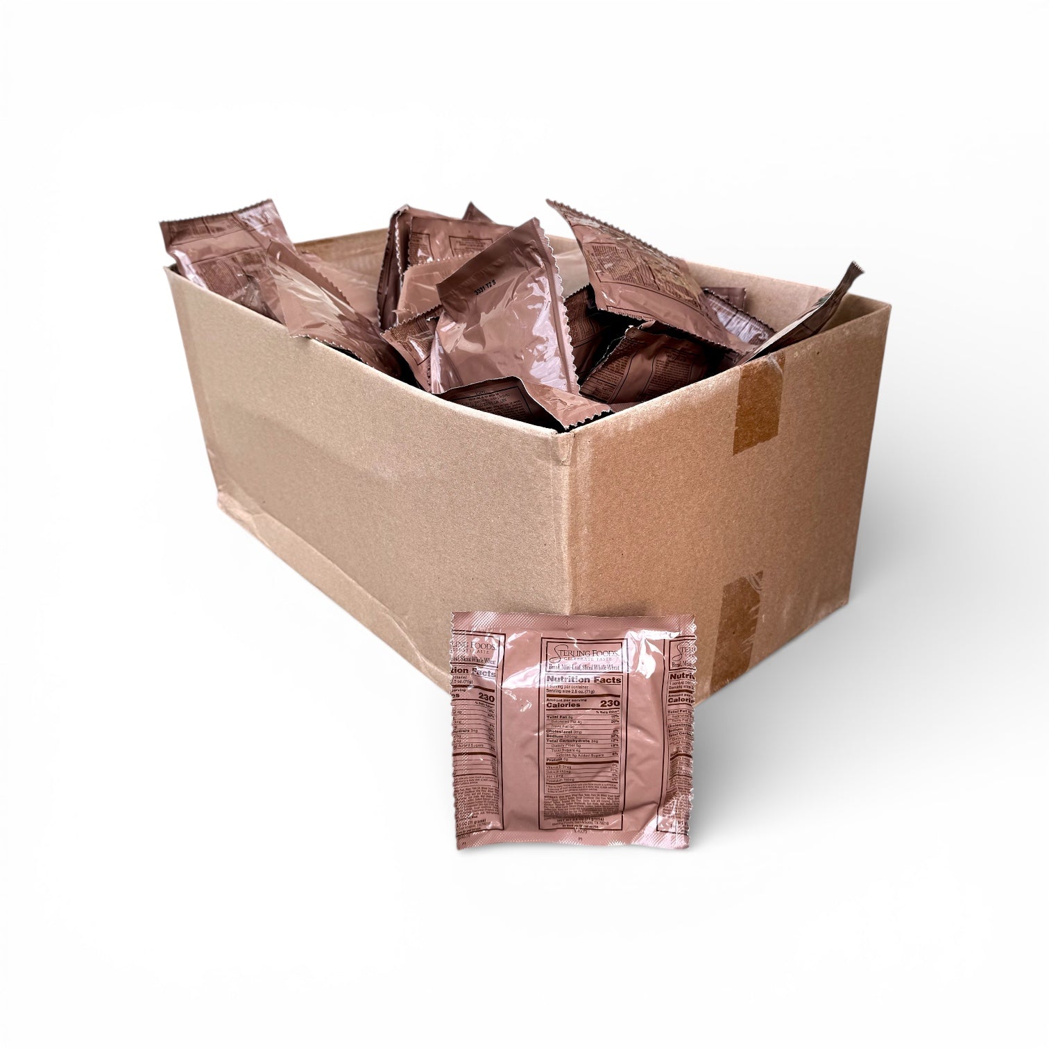 BULK MRE Bread - 100 of Mini Loaves of Whole Wheat Bread by Sterling