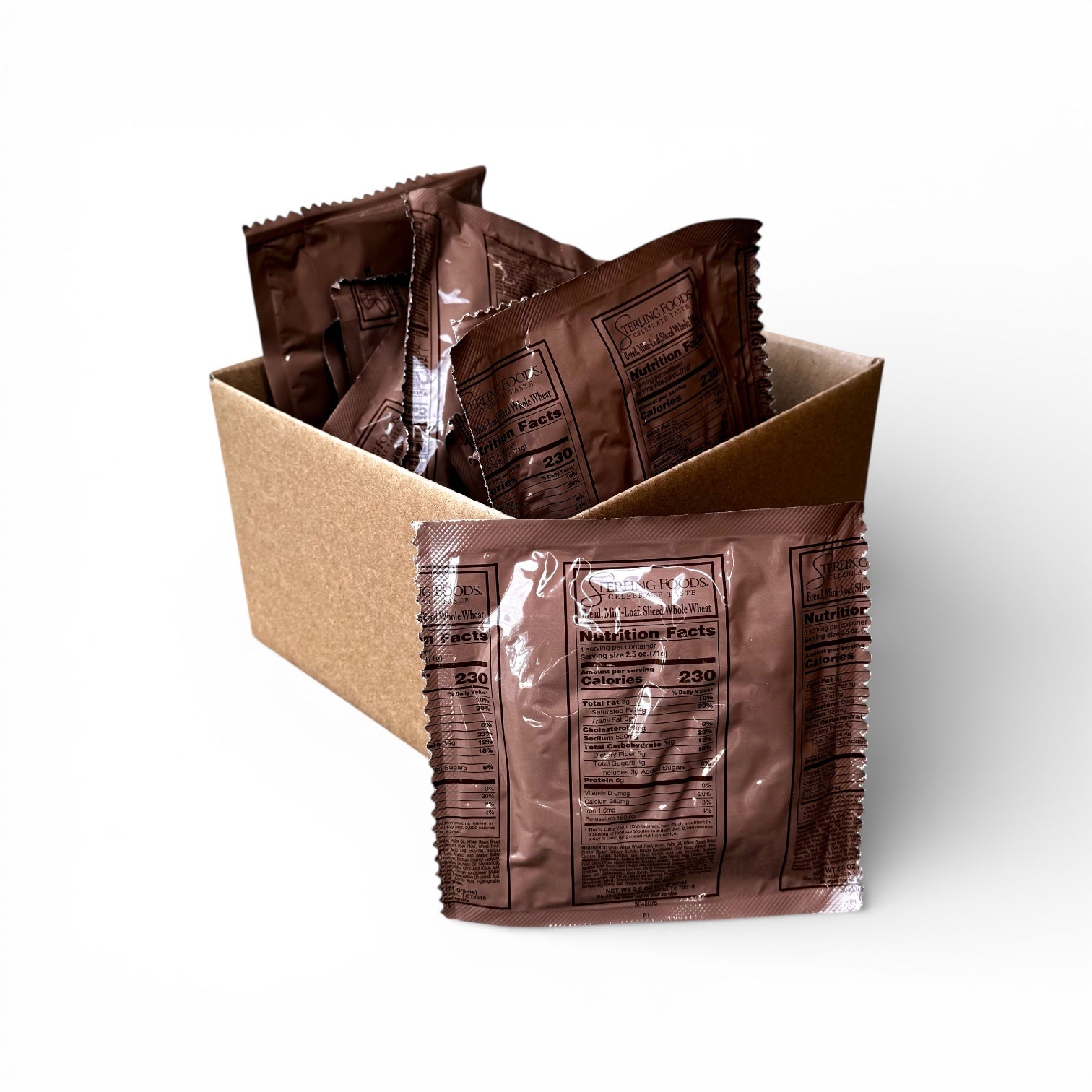 MRE Bread - Mini Loaf of Whole Wheat Bread (2.5 oz pack) TFF