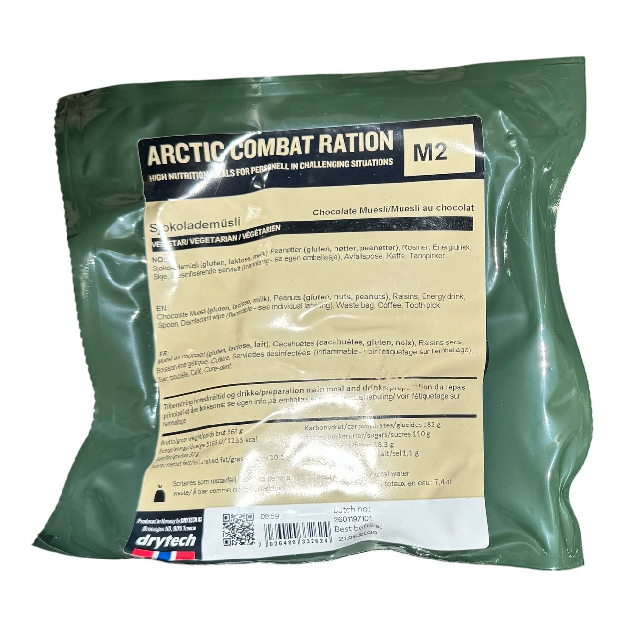 Norwegian Arctic Combat Ration Pack – Freeze Dried Norwegian MRE (SINGLE Meal)