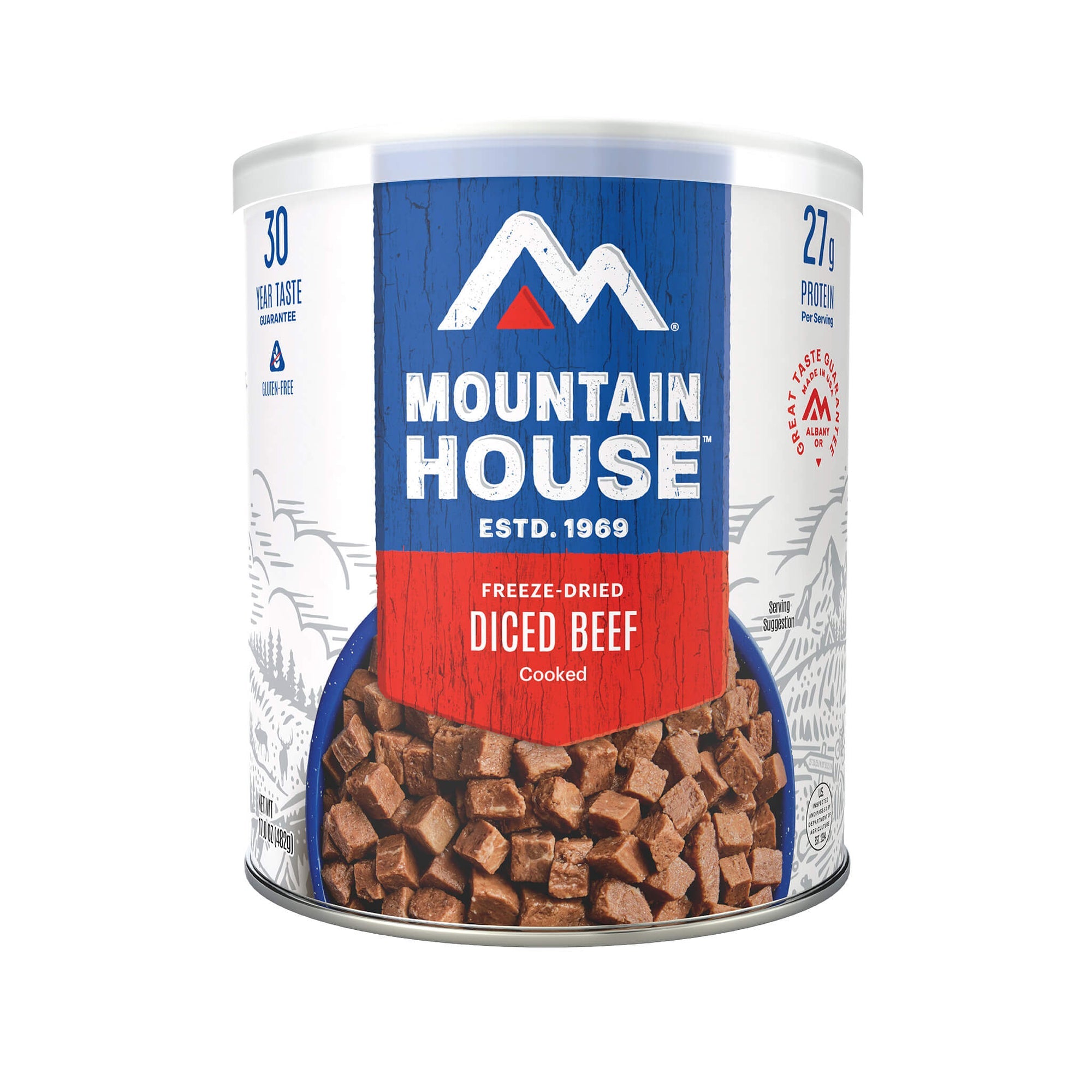Freeze Dried Diced Beef by Mountain House, #10 Can
