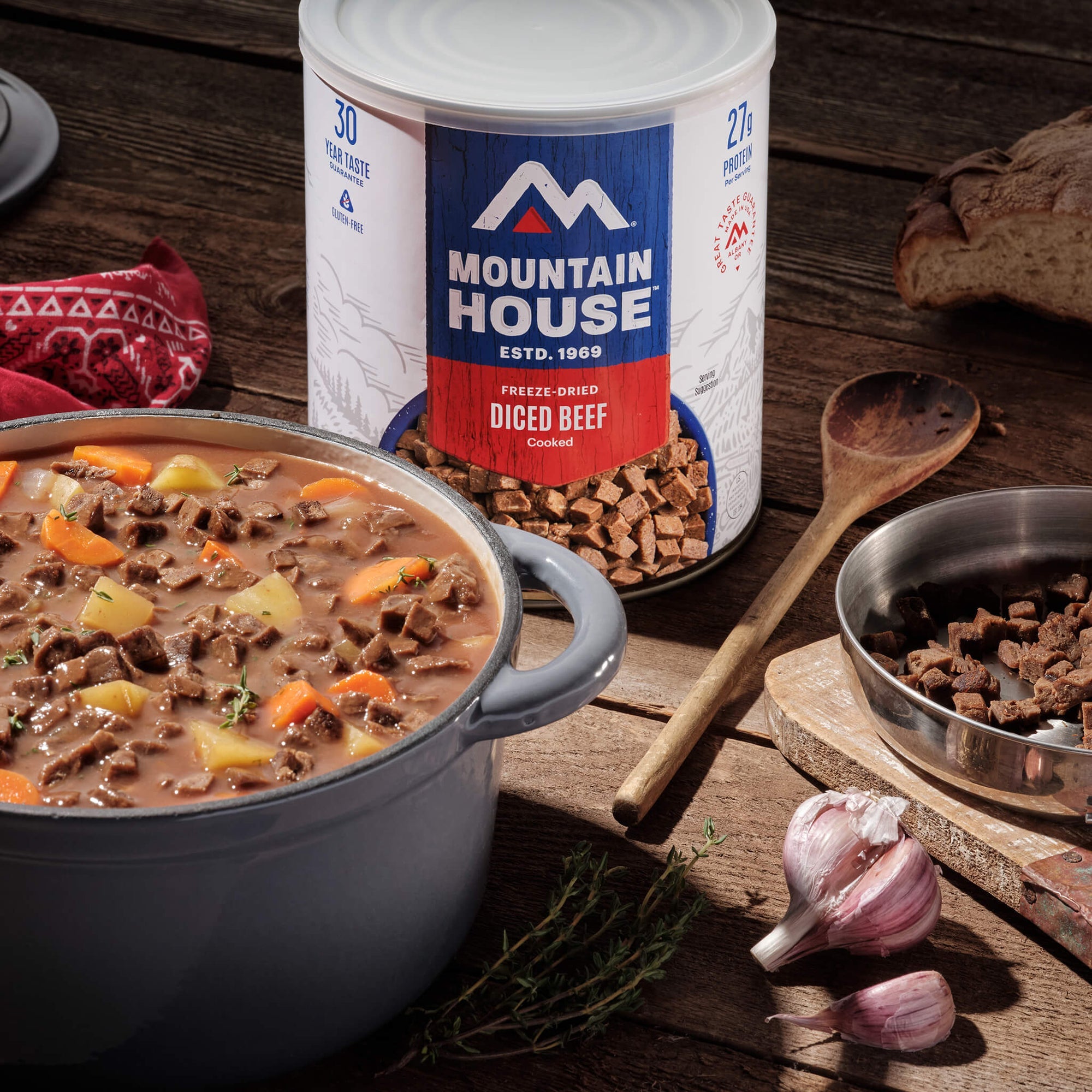 Freeze Dried Diced Beef by Mountain House, #10 Can