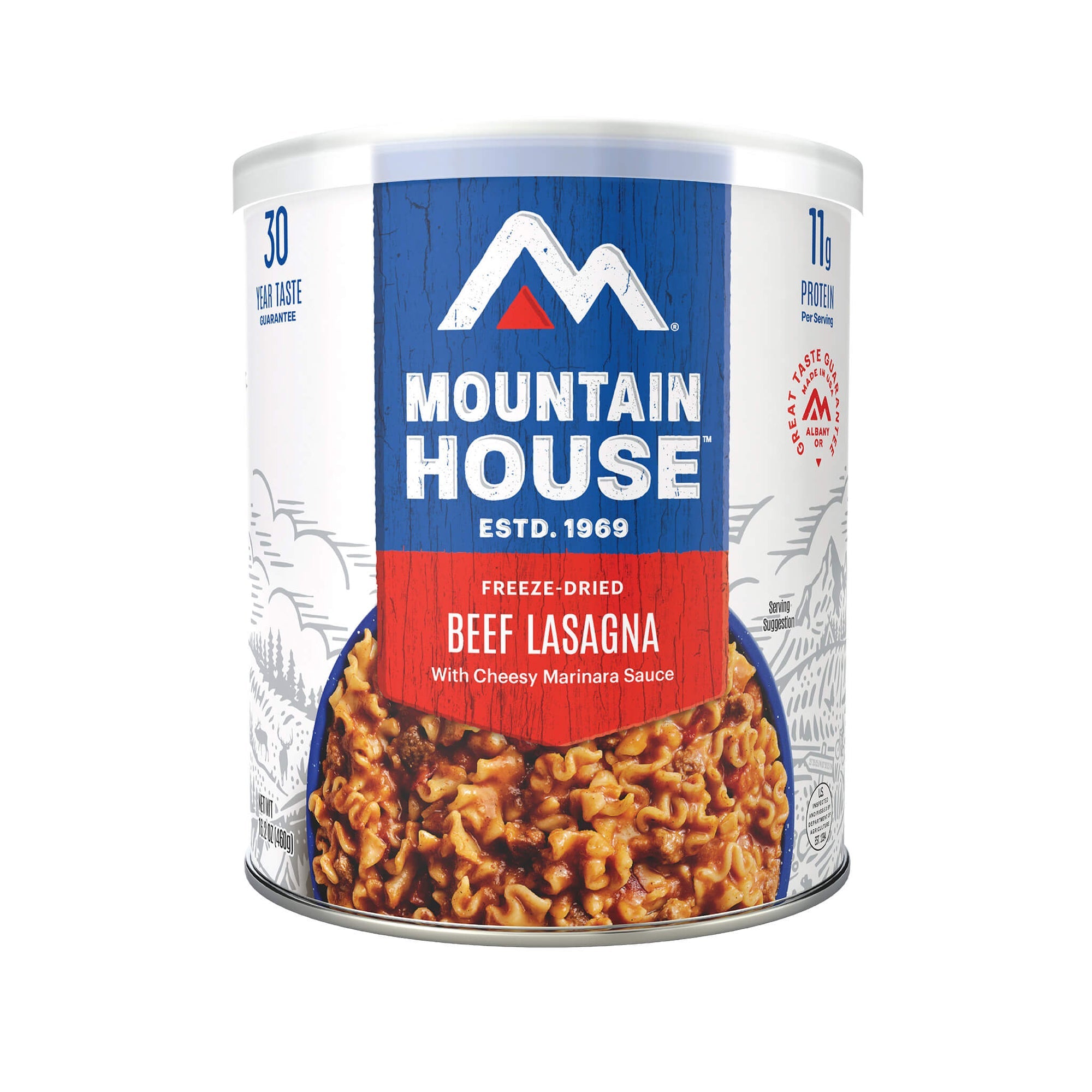 Beef Lasagna with Cheesy Marinara Meat Sauce by Mountain House, Freeze Dried #10 Can