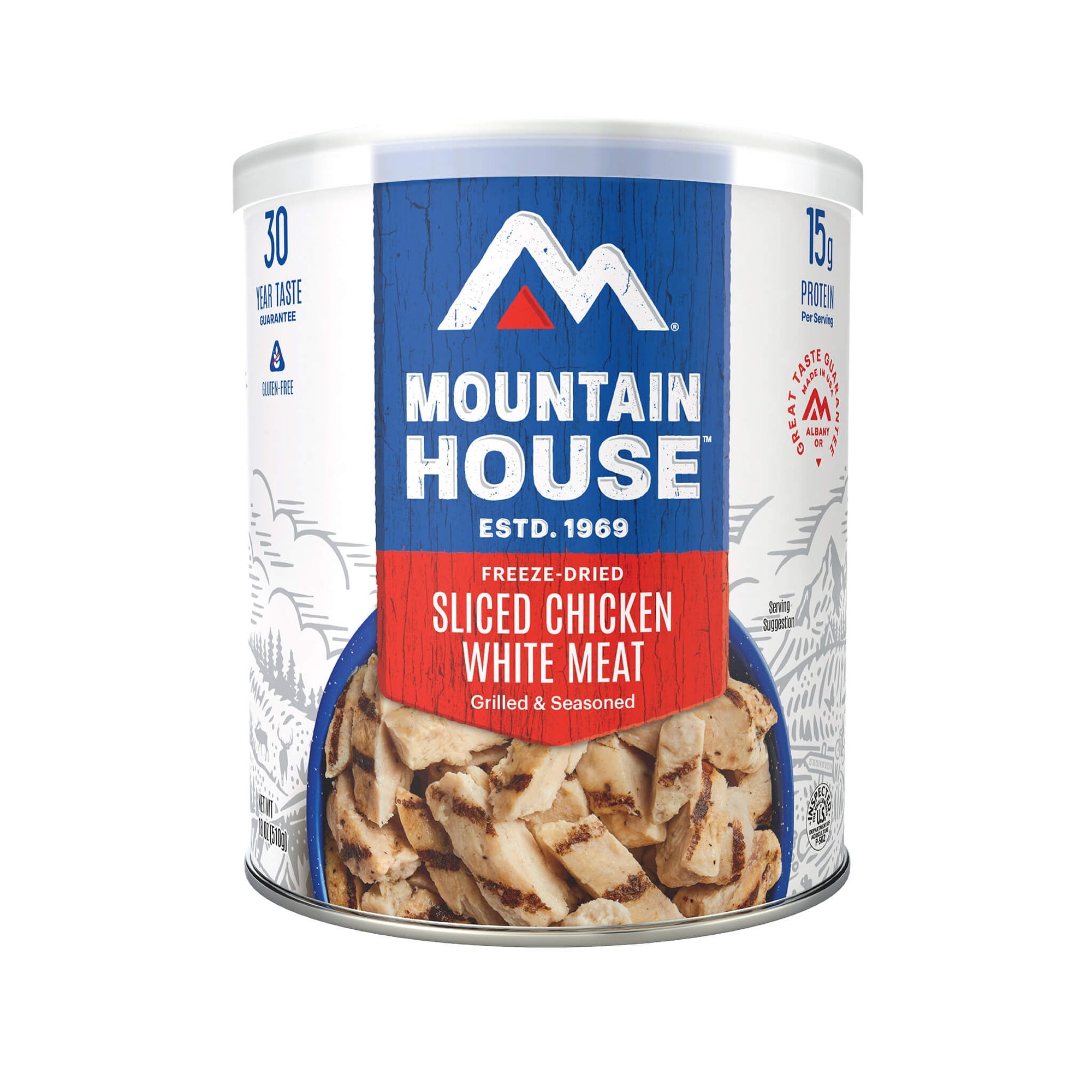 Freeze Dried Grilled Sliced Chicken by Mountain House, #10 Can