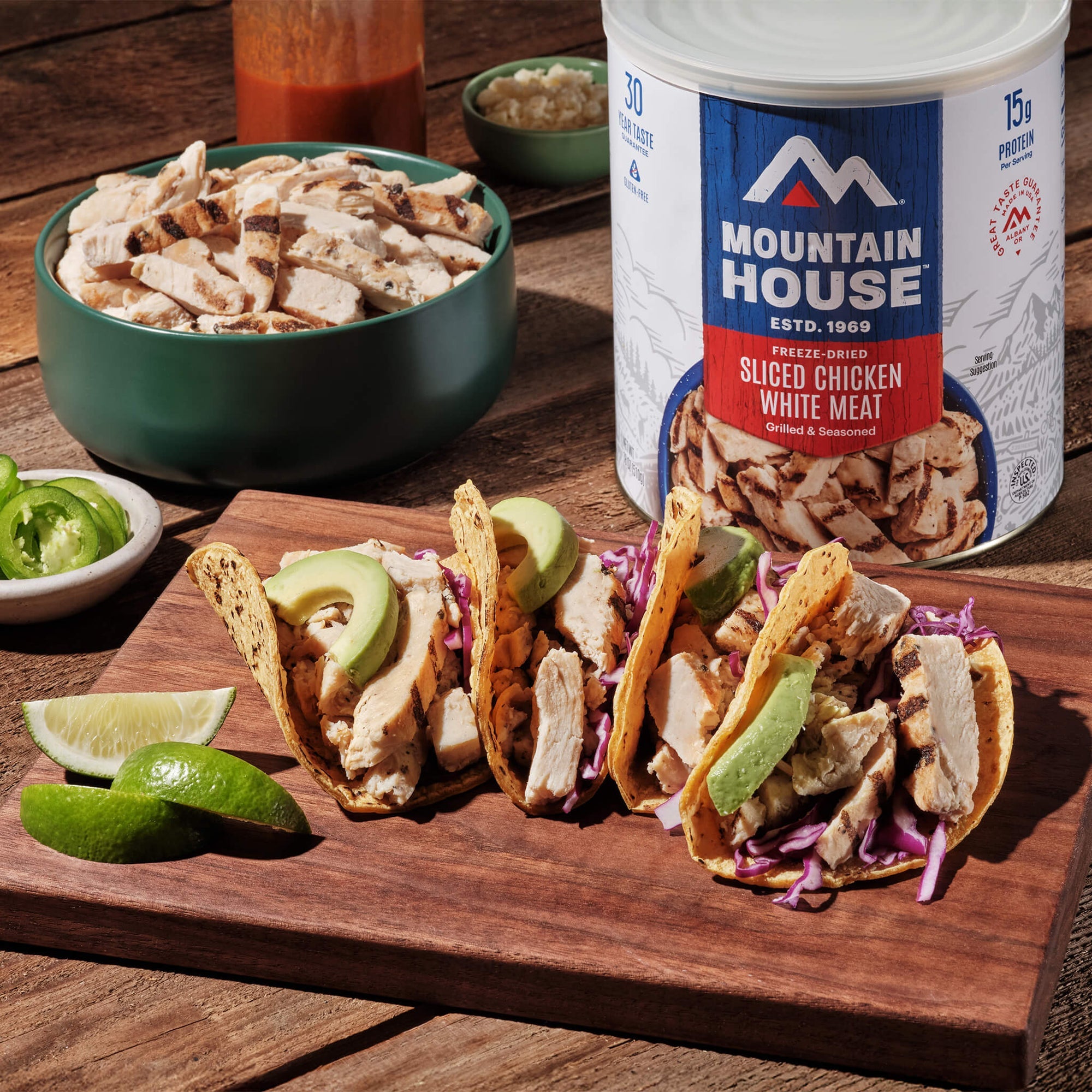 Freeze Dried Grilled Sliced Chicken by Mountain House, #10 Can