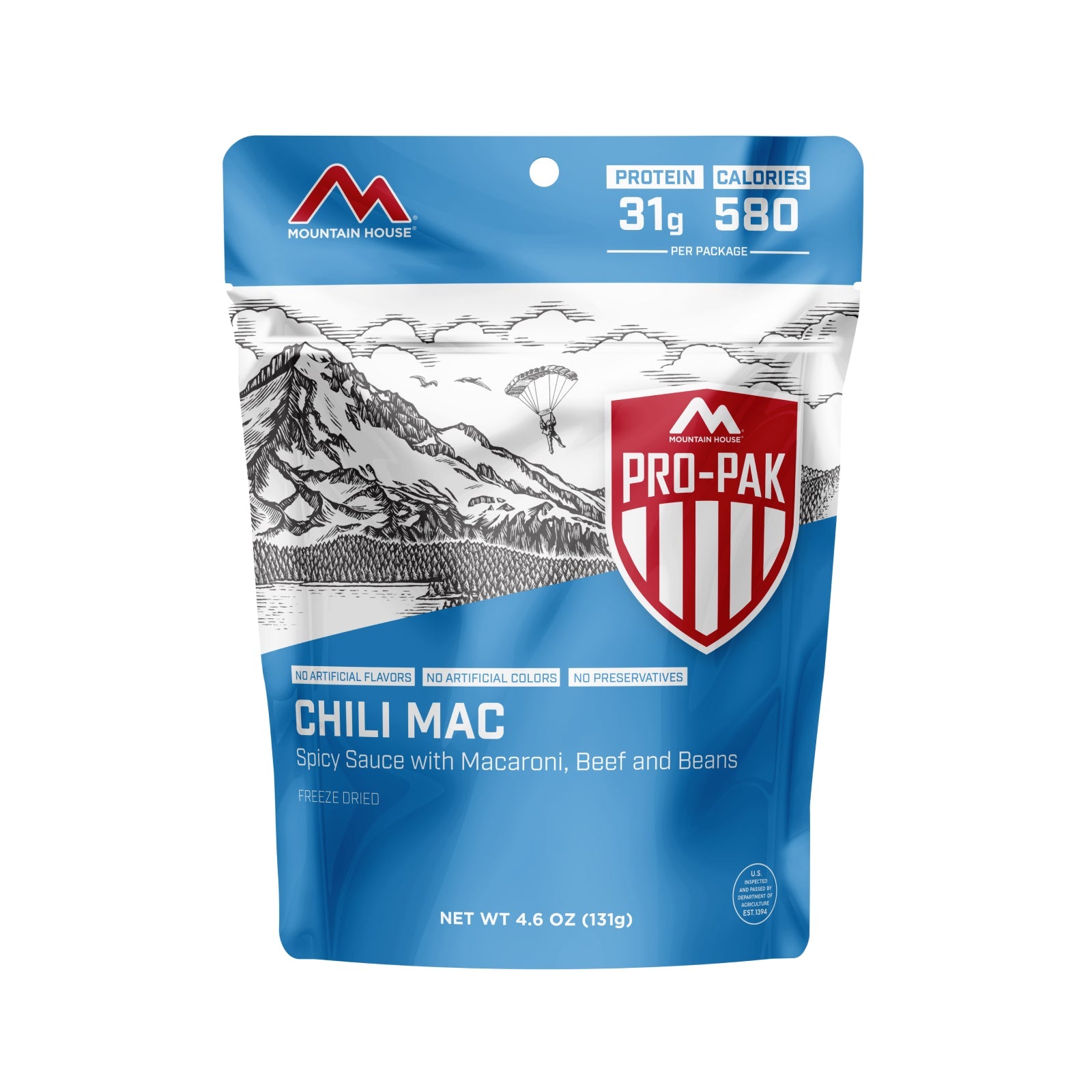 Chili Mac with Beef & Beans, Freeze Dried, PRO PAK by Mountain House
