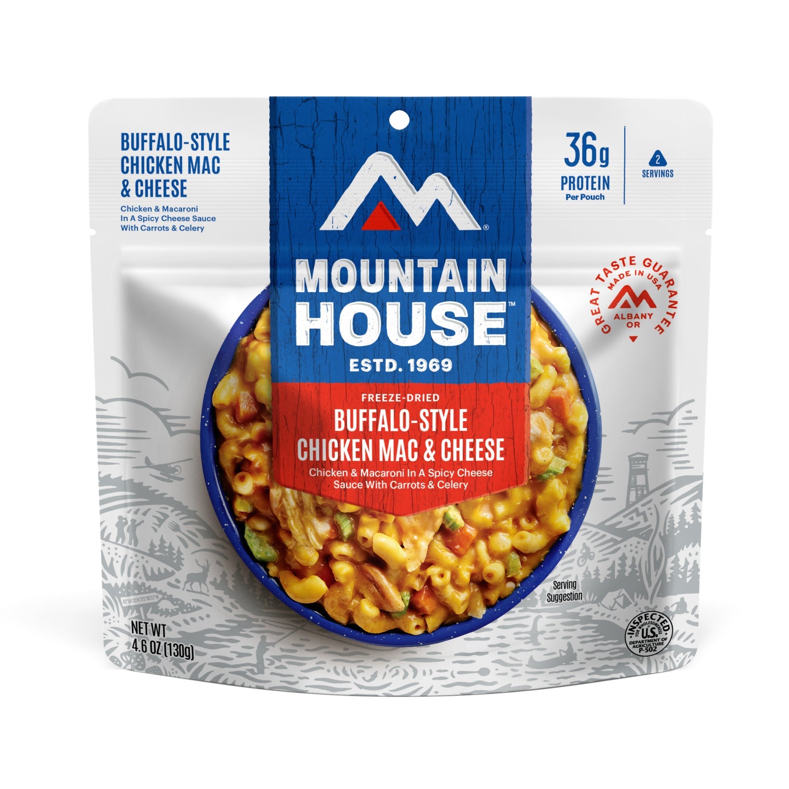 Buffalo Style Chicken Mac & Cheese, Freeze Dried, by Mountain House