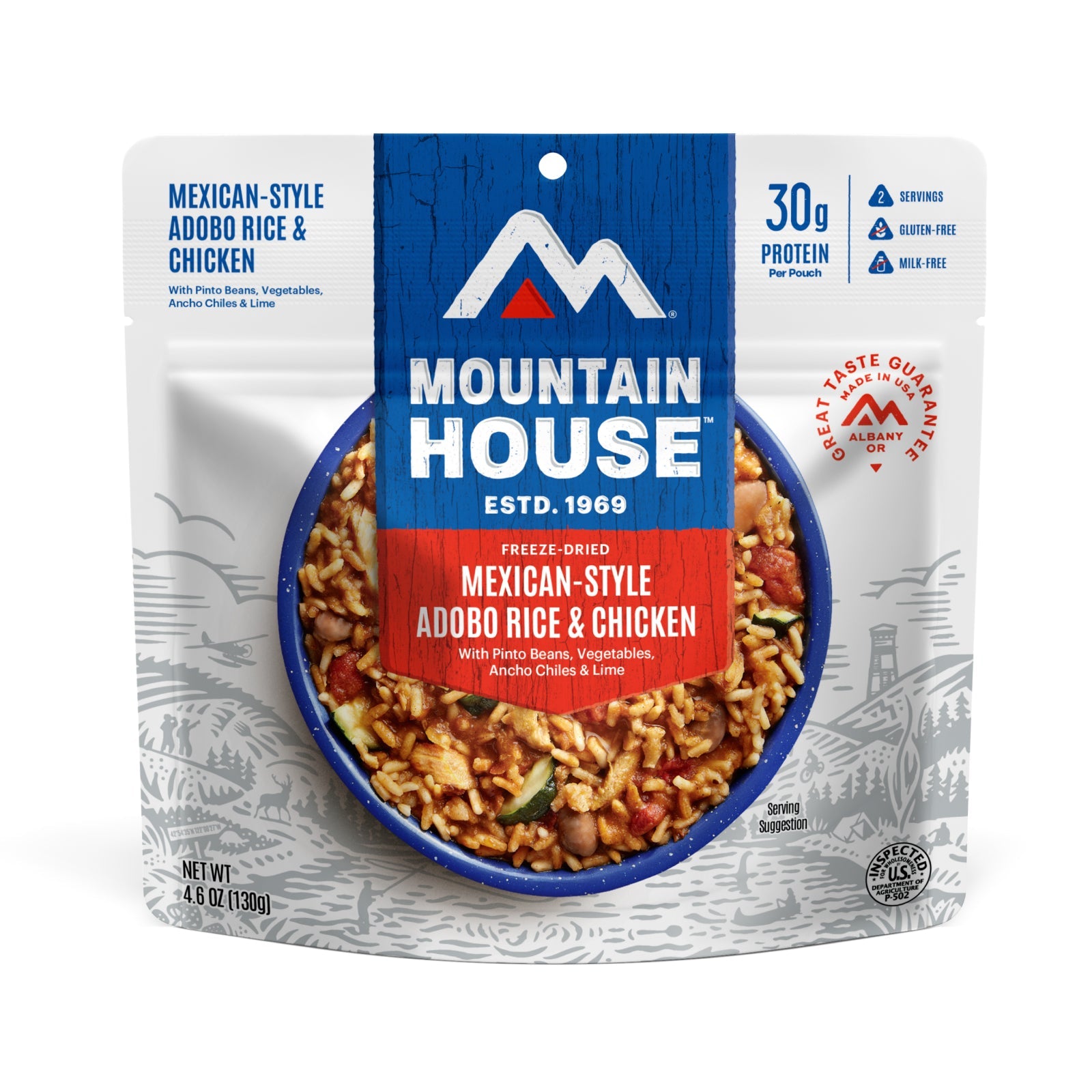 Mexican Style Adobo Rice & Chicken, Freeze Dried, Mountain House