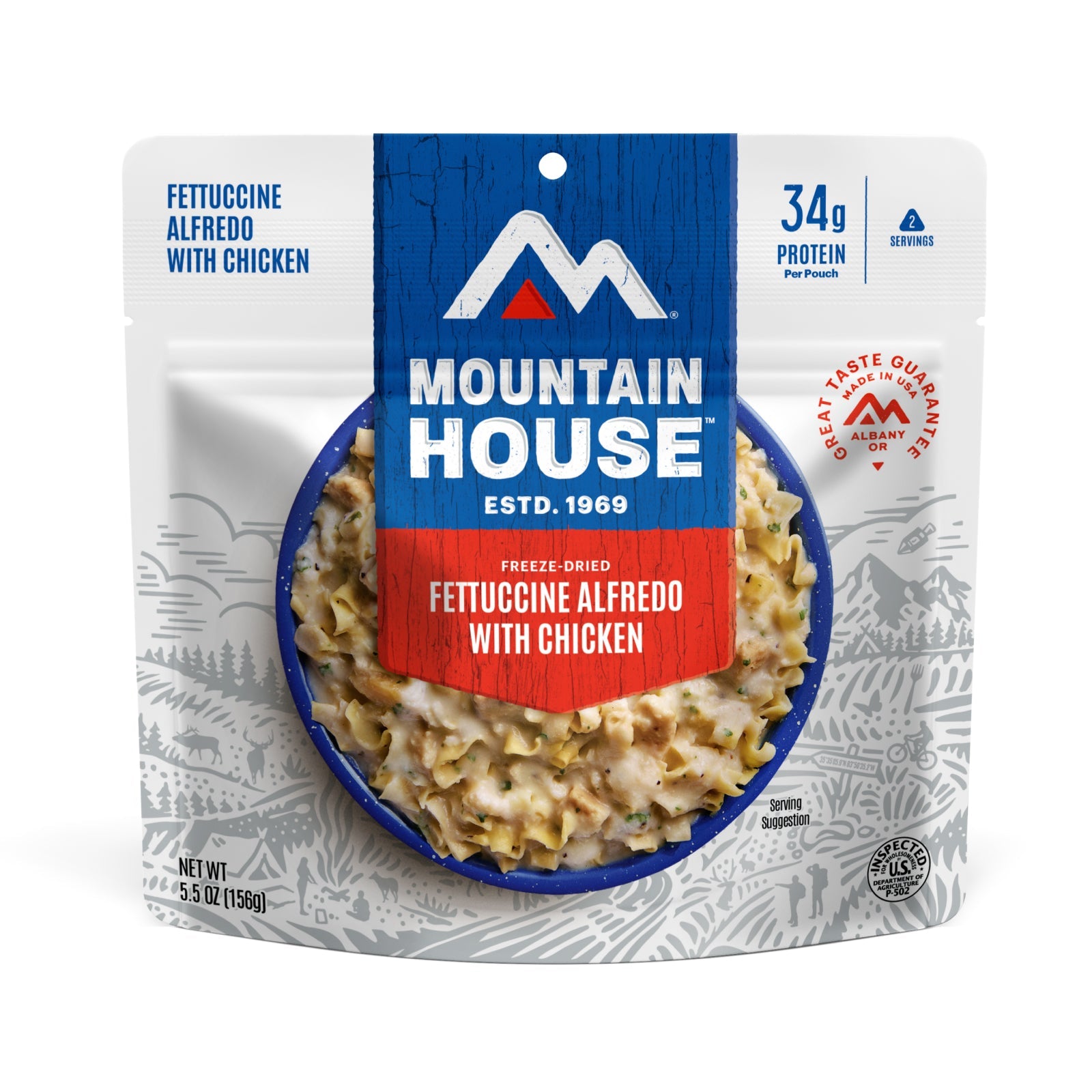 Fettuccine Alfredo with Chicken, Freeze Dried, Mountain House